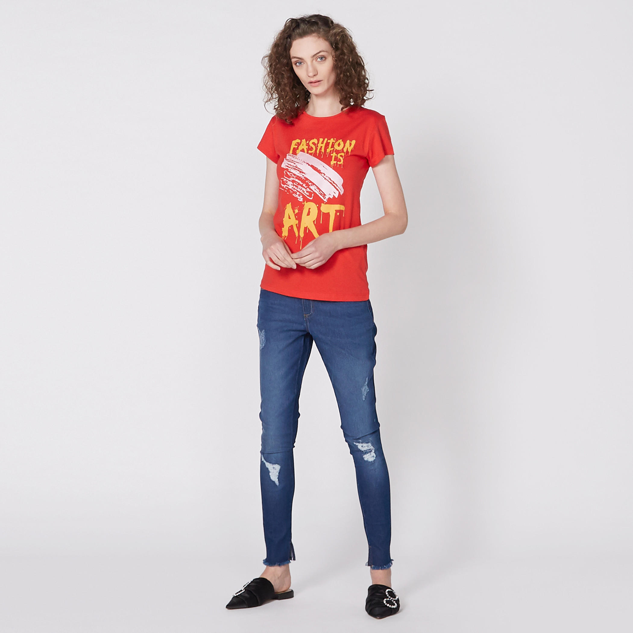 تيشيرت بطبعات وياقة مستديرة وأكمام قصيرة-women-clothing-shirtsandblouses-blouses-image-2