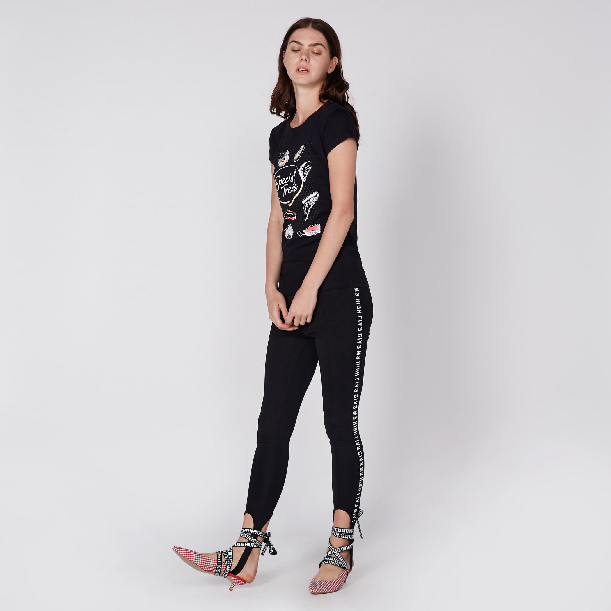 Printed T-Shirt with Round Neck and Cap Sleeves-women-clothing-shirtsandblouses-blouses-image-1