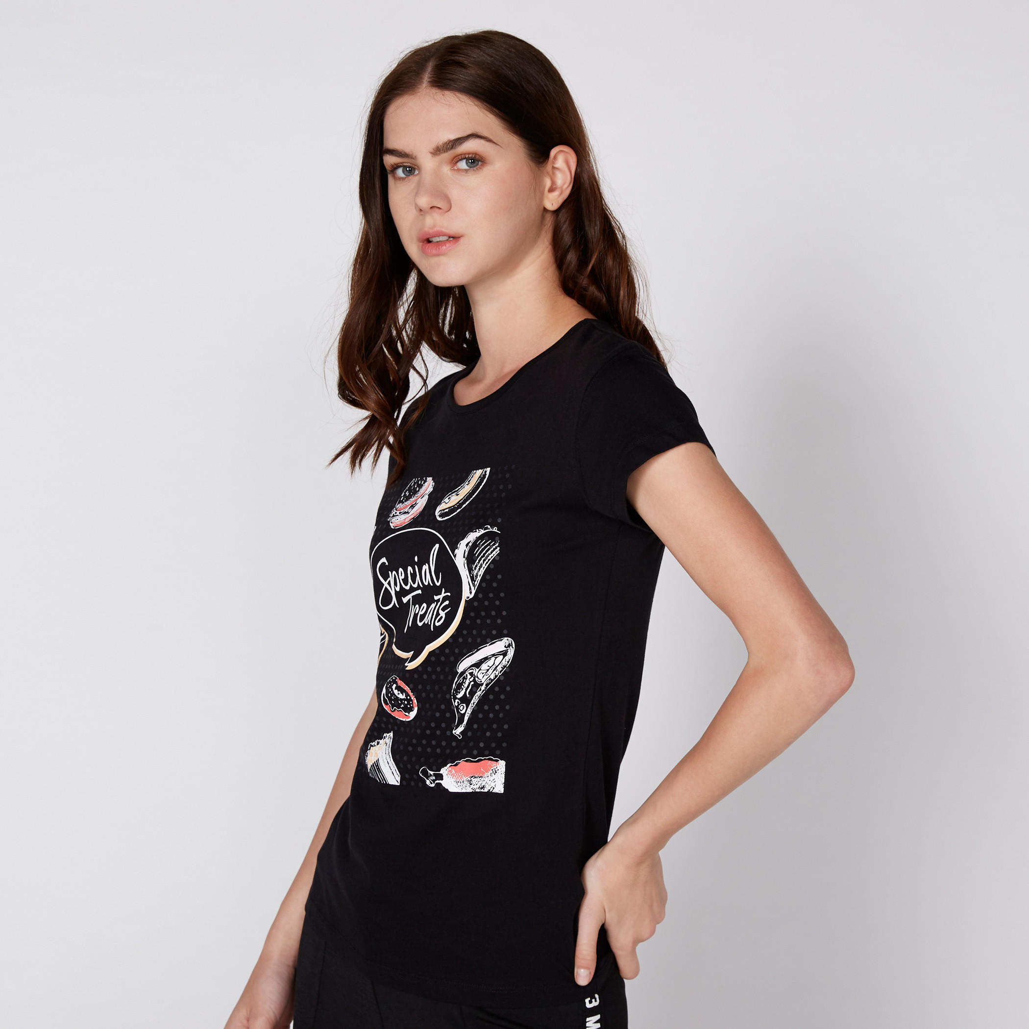 Printed T-Shirt with Round Neck and Cap Sleeves-women-clothing-shirtsandblouses-blouses-image-3