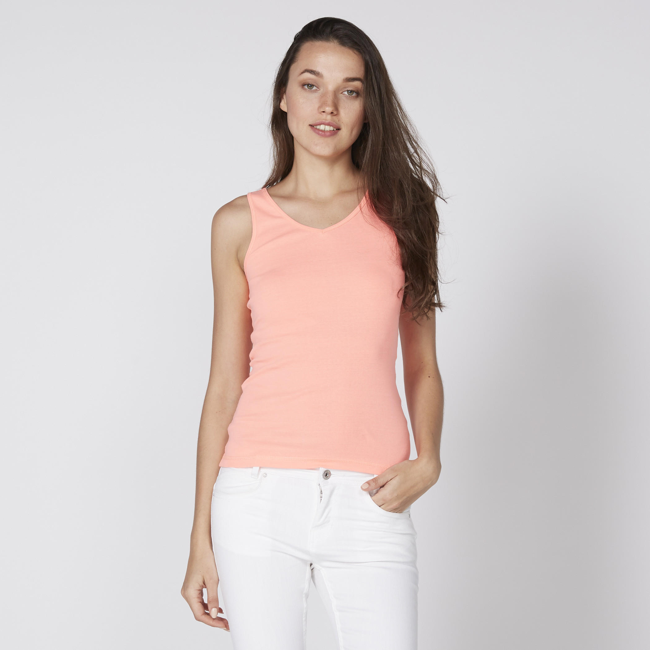 سترة فيست دون أكمام بياقة V-women-clothing-tshirts-image-1