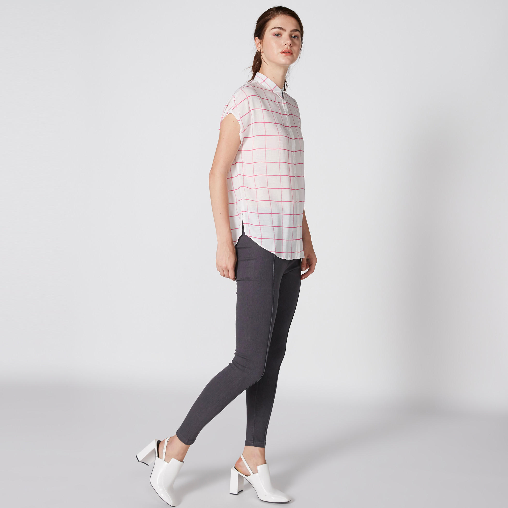 Chequered Shirt with Complete Placket-women-clothing-shirtsandblouses-shirts-image-3