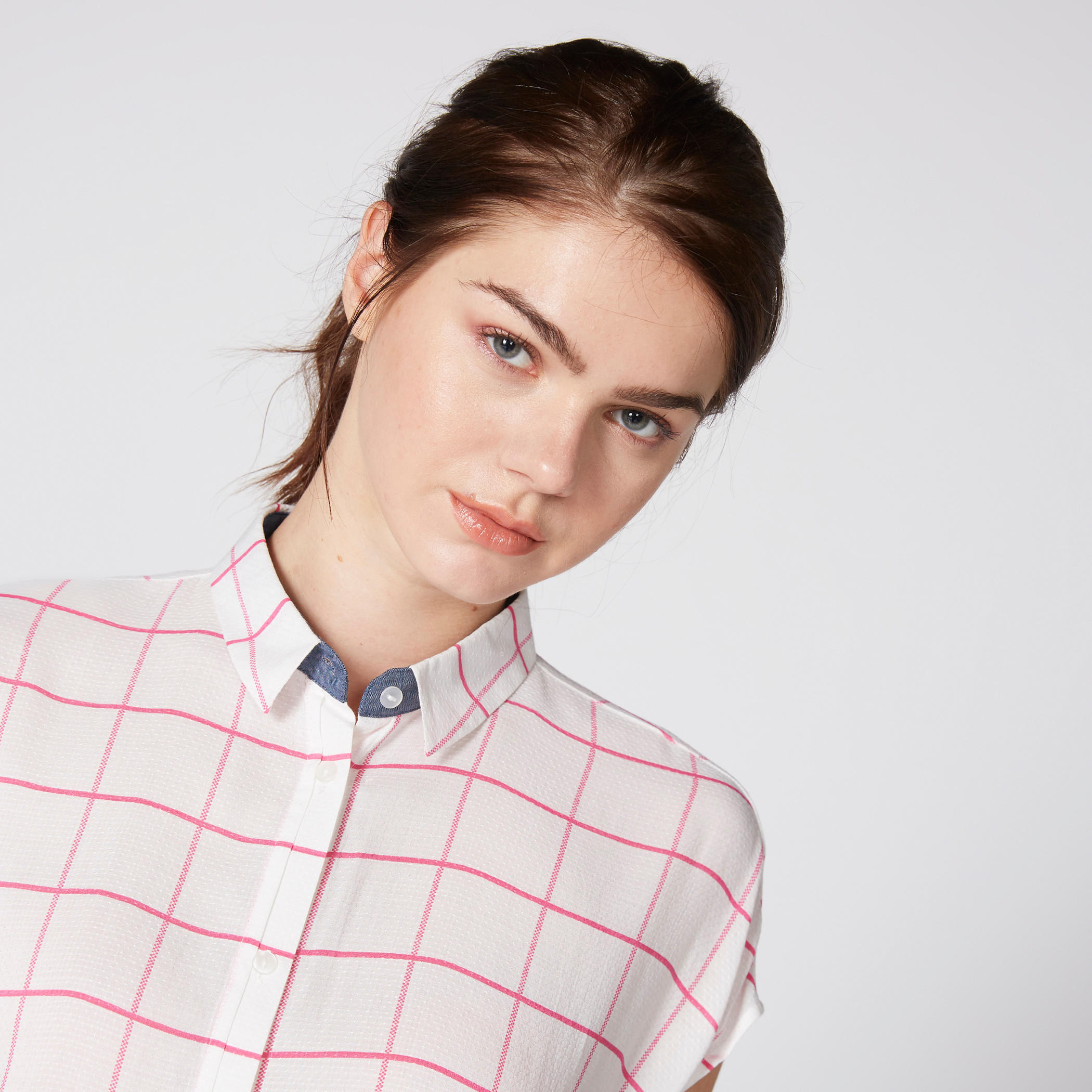 Chequered Shirt with Complete Placket-women-clothing-shirtsandblouses-shirts-image-4