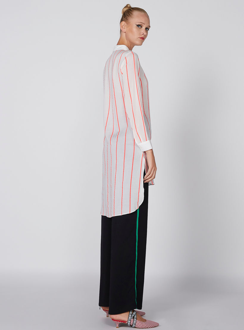 Striped Shirt with High Low Hem and Long Sleeves-women-clothing-shirtsandblouses-blouses-image-1