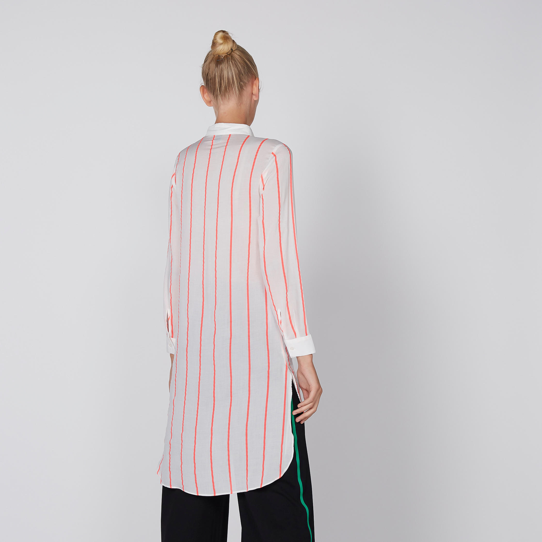 Striped Shirt with High Low Hem and Long Sleeves-women-clothing-shirtsandblouses-blouses-image-4