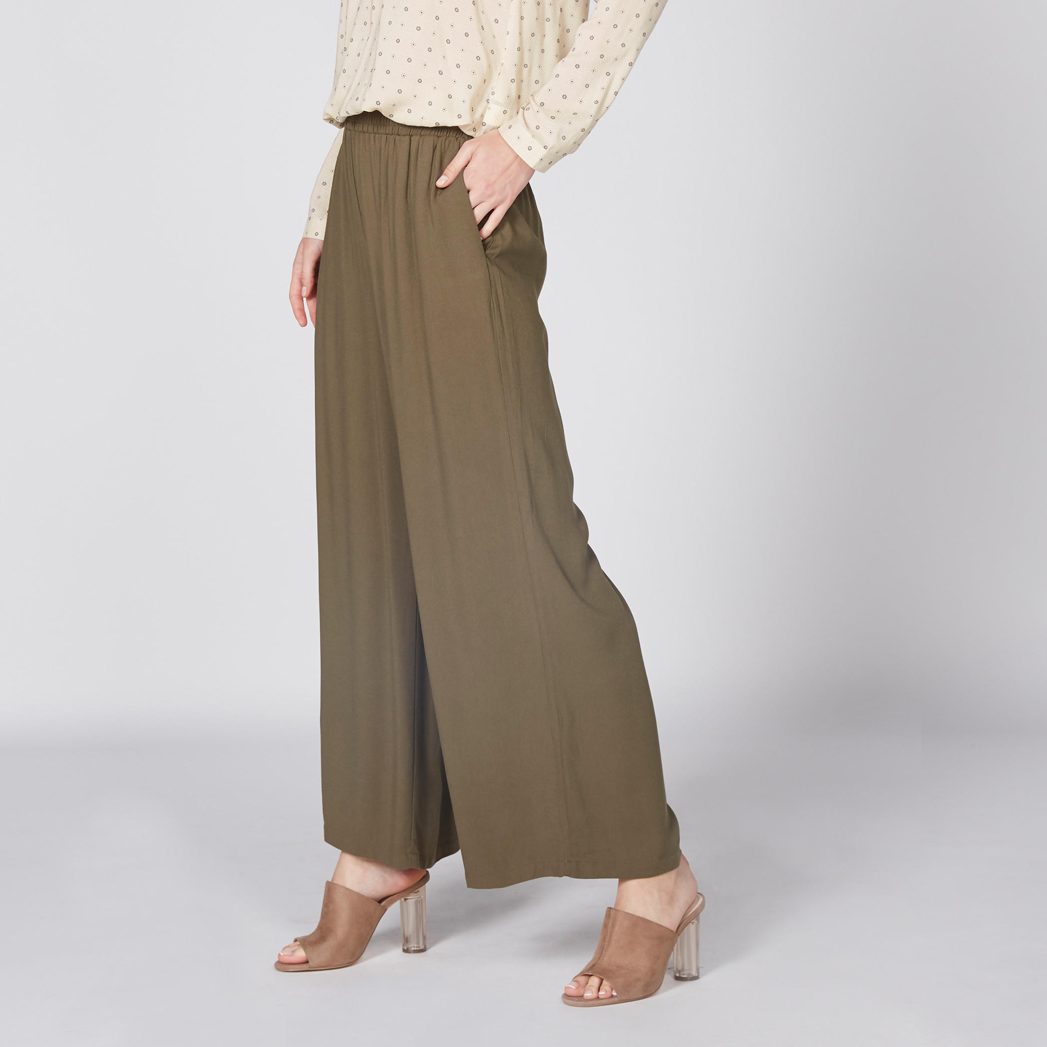 Full Length Palazzo Pants with Elasticized Waistband-women-clothing-bottoms-trousers-image-4