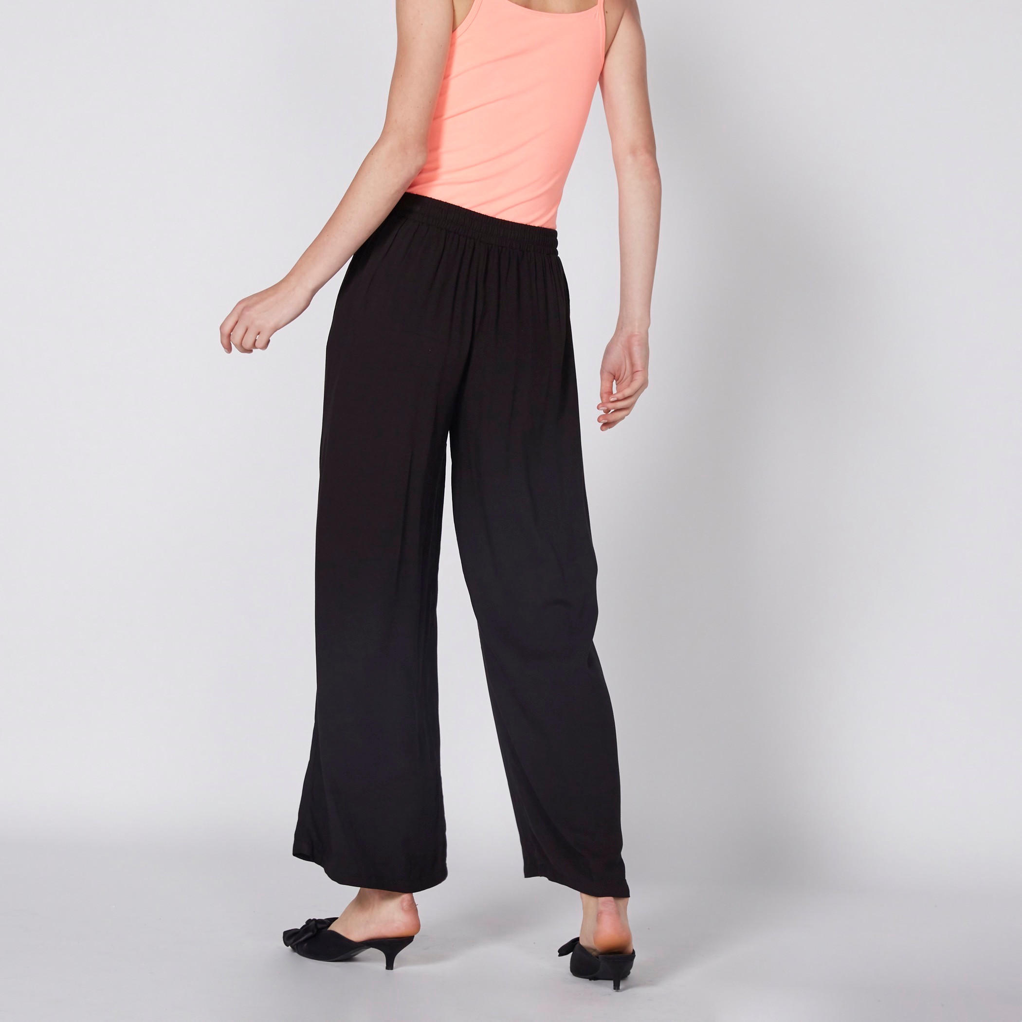 Full Length Palazzo Pants with Elasticized Waistband and Pocket Detail-women-clothing-bottoms-trousers-image-5