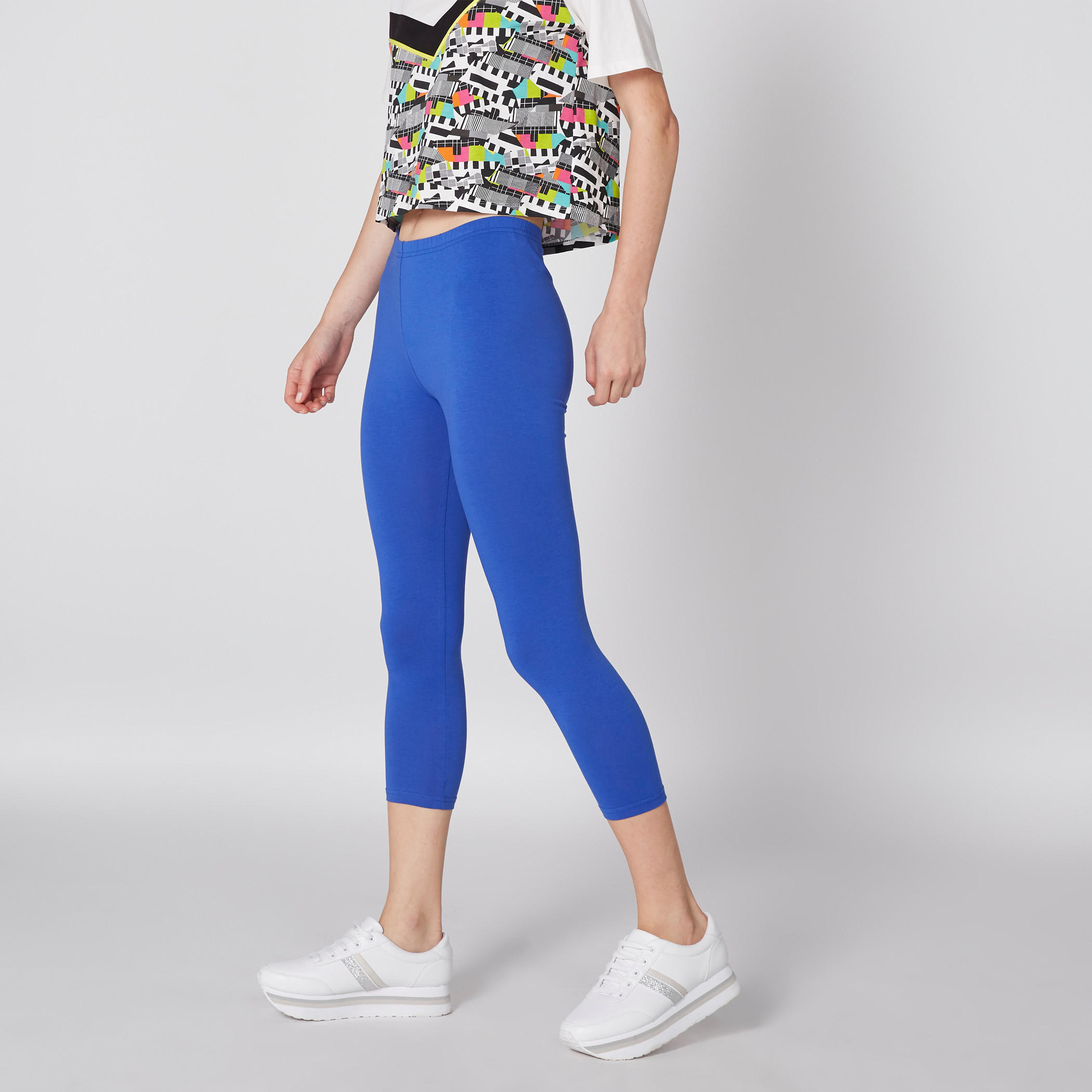 بنطال ليقنز محبوك بطول 3/4 وخصر مطاطي-women-clothing-bottoms-leggings-image-3