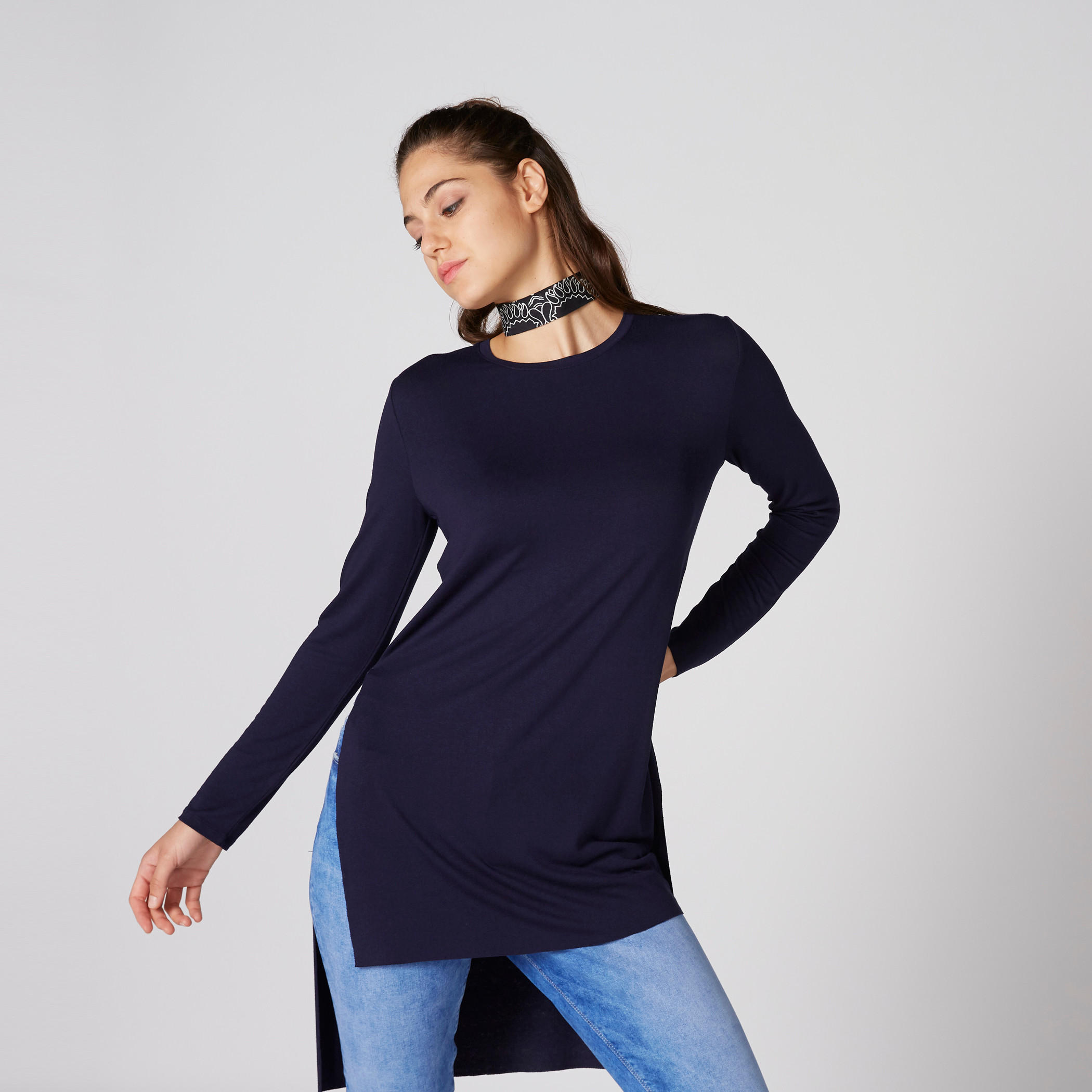تونيك ياقة مستديرة بأكمام طويلة-women-clothing-shirtsandblouses-blouses-image-3