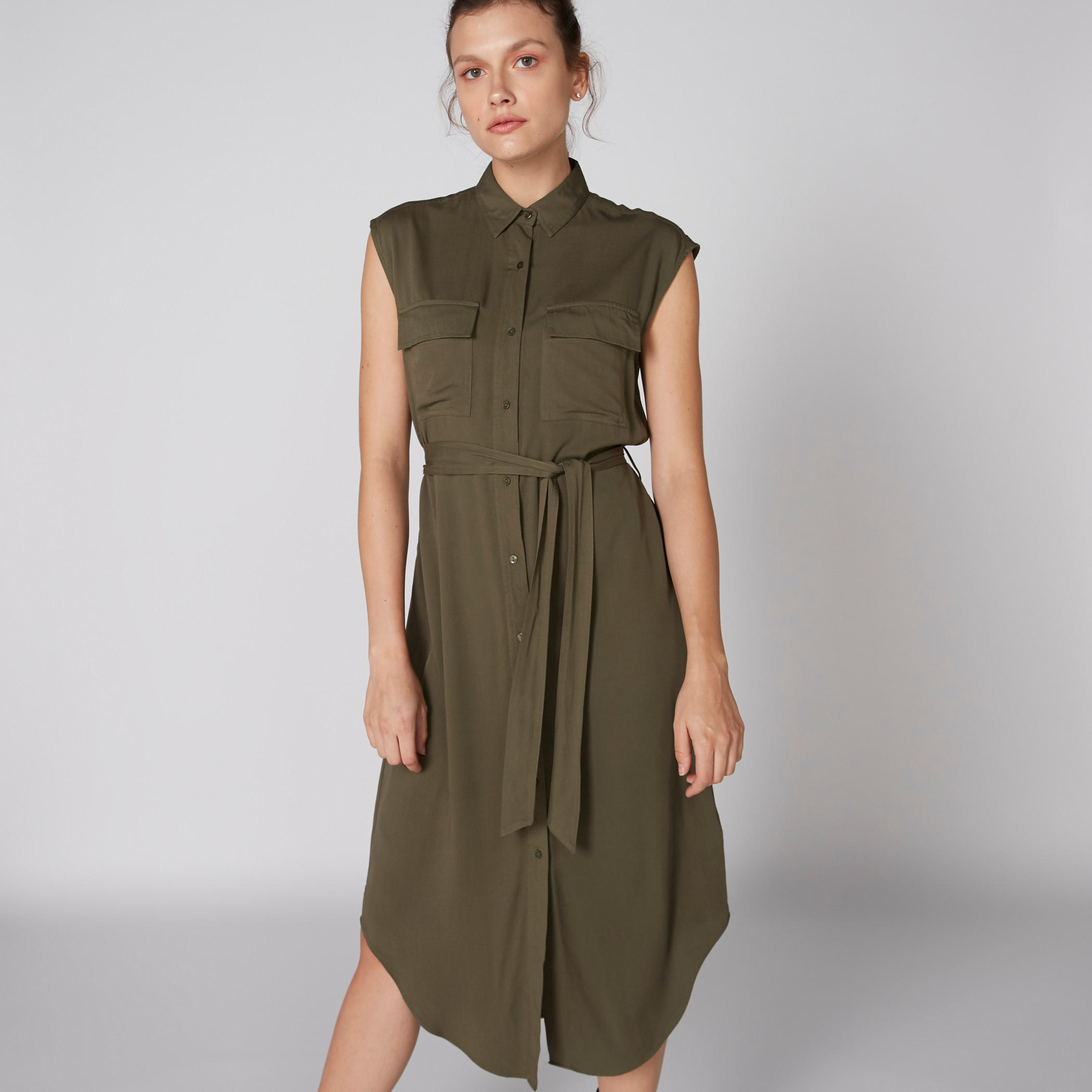 فستان ميدي بلا أكمام بجيوب ورباط-women-clothing-dresses-image-4