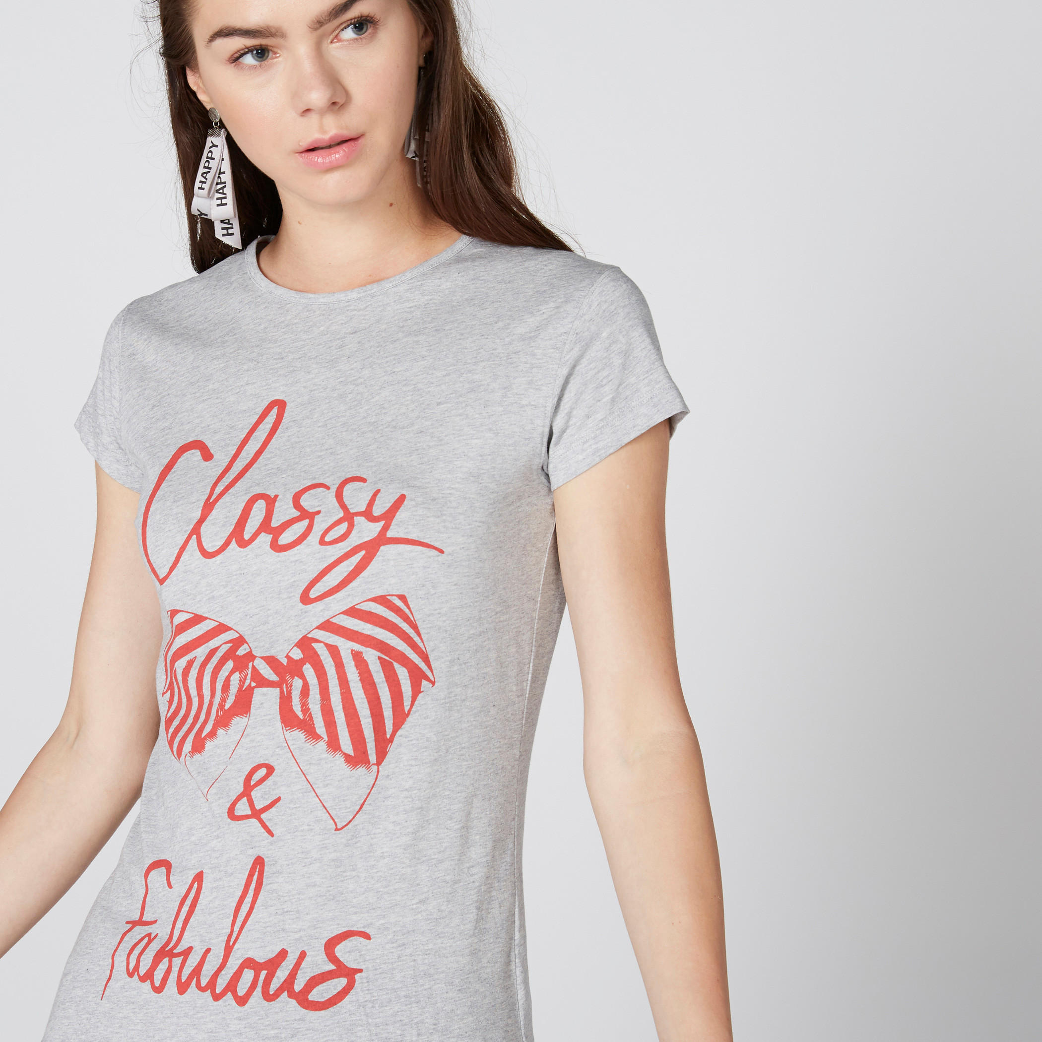 تيشيرت بياقة مستديرة وأكمام كاب وطبعات-women-clothing-tshirts-image-1