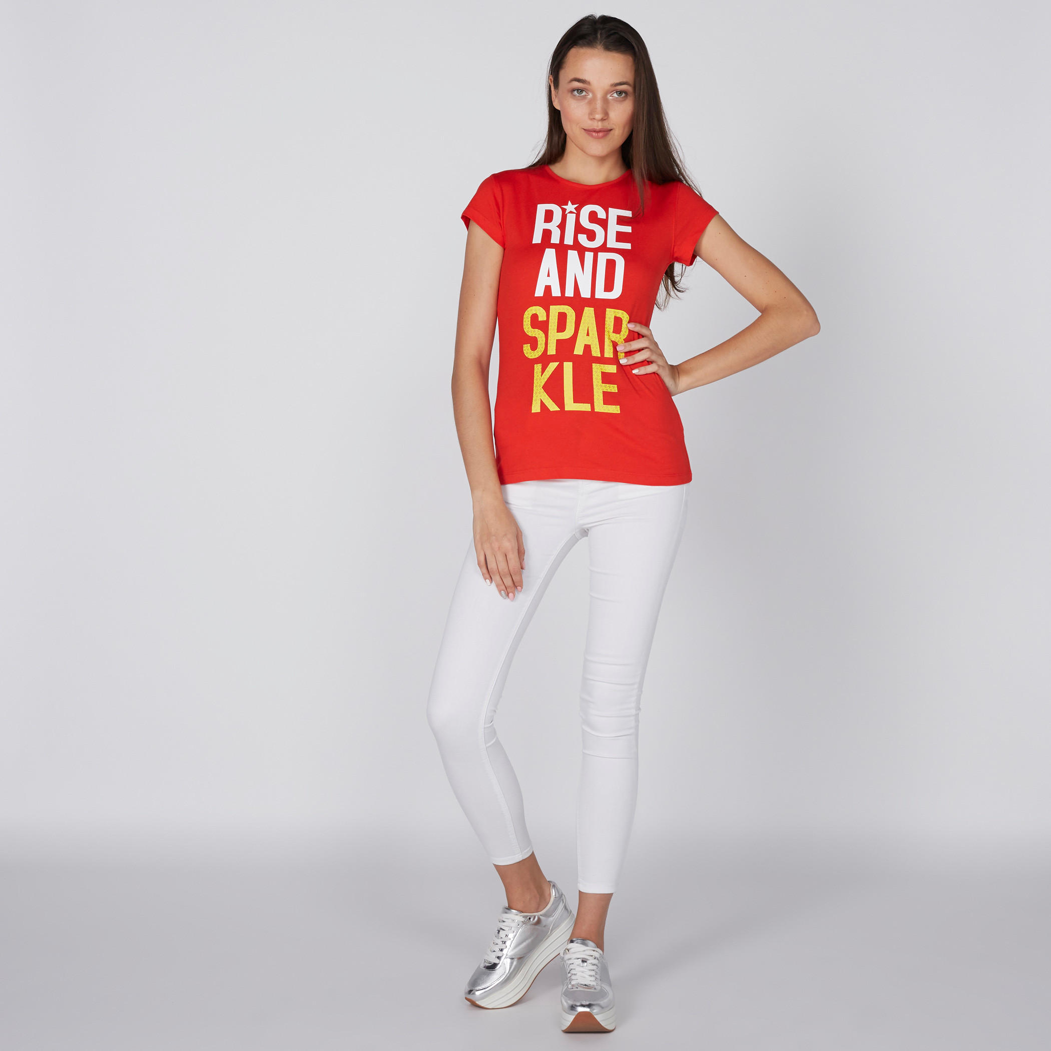 تيشيرت بياقة مستديرة وأكمام كاب وطبعات-women-clothing-tshirts-image-3