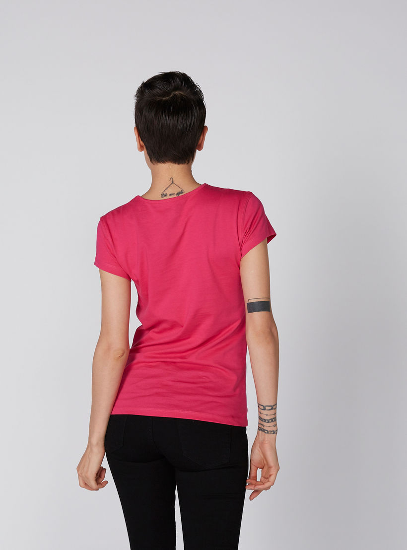 تيشيرت بياقة مستديرة وأكمام كاب وطبعات-women-clothing-tshirts-image-2