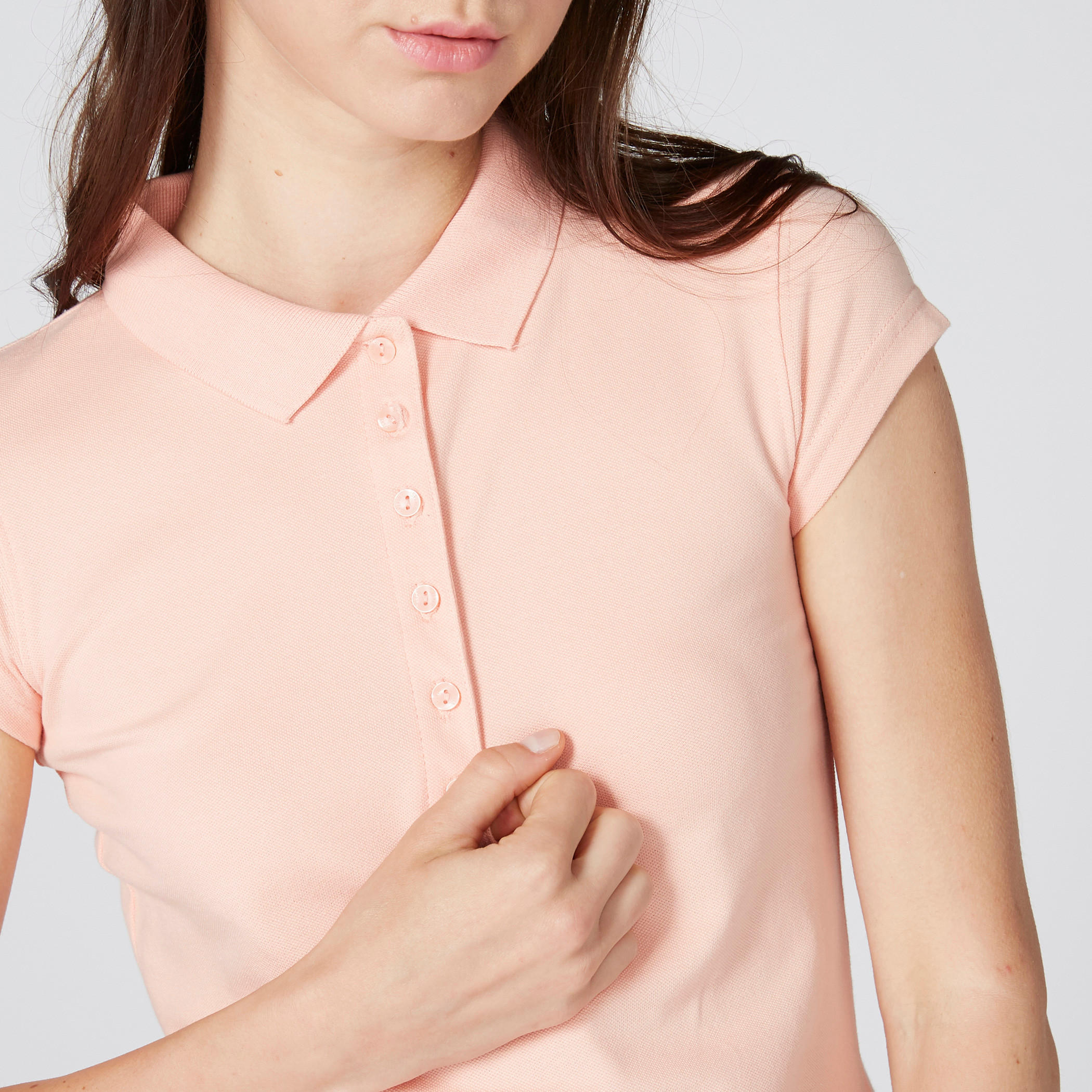 Polo Neck T-Shirt with Cap Sleeves-women-clothing-tshirts-image-4