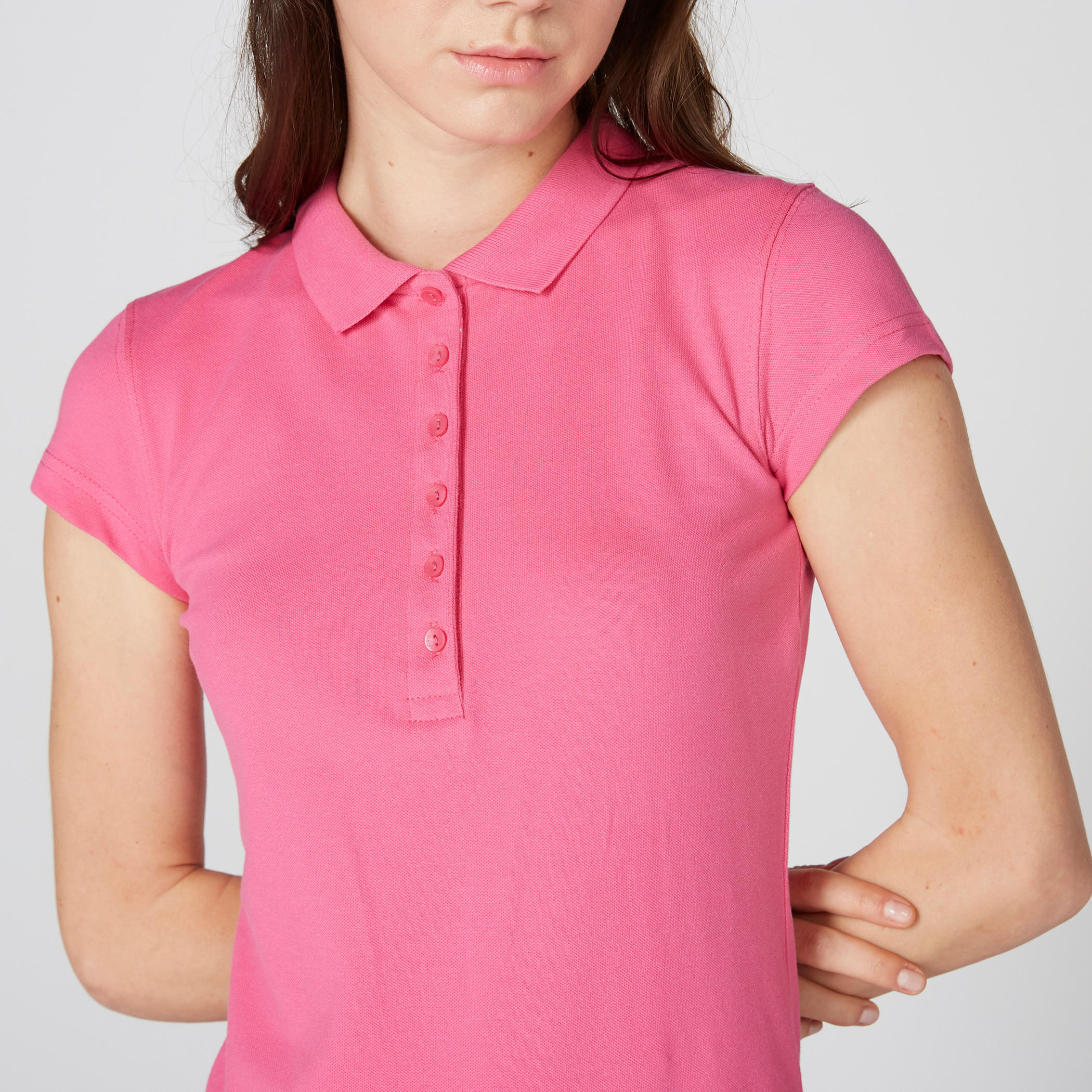 تيشيرت بياقة بولو وأكمام كاب-women-clothing-tshirts-image-3