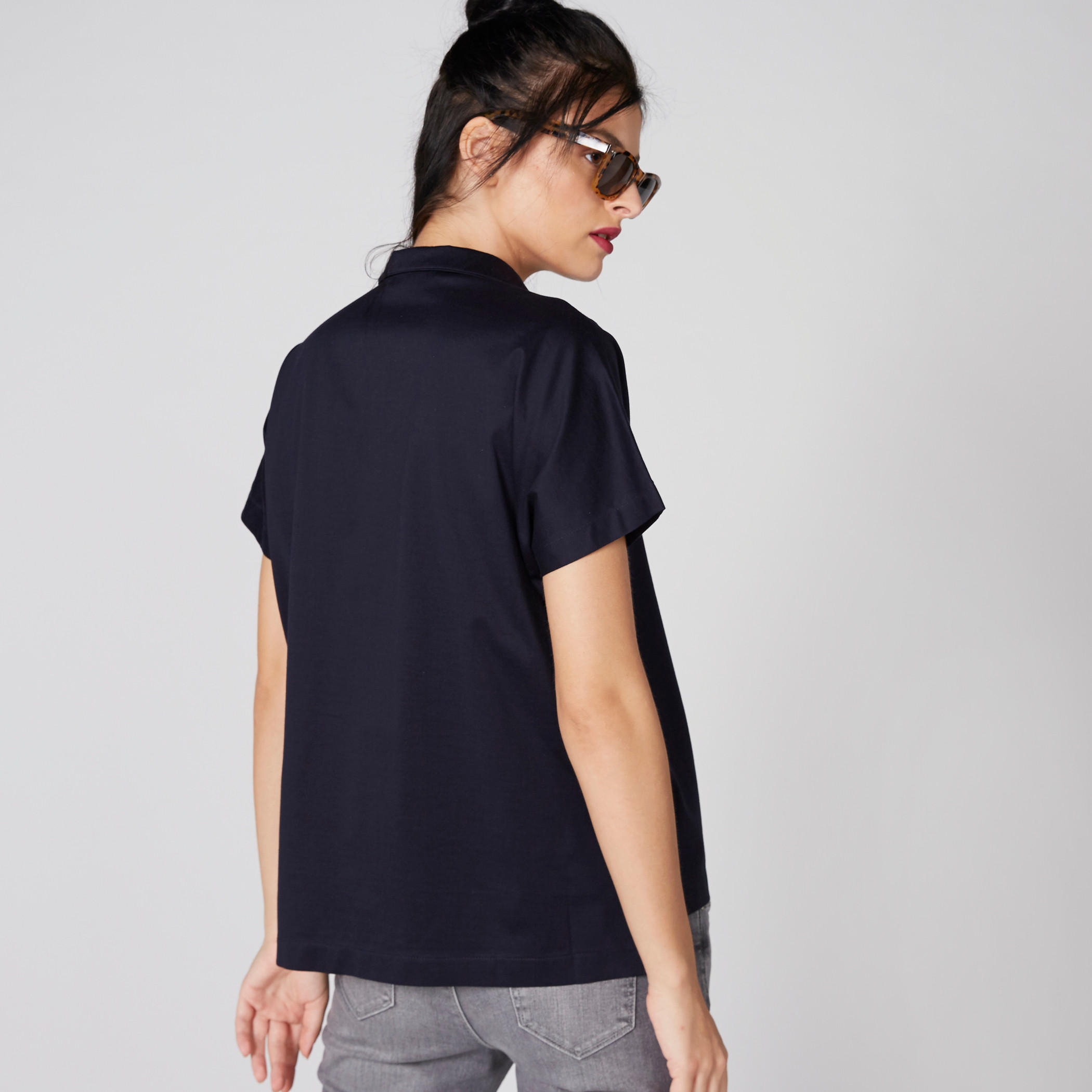 بلوزة بياقة عادية وأكمام قصيرة-women-clothing-shirtsandblouses-blouses-image-2