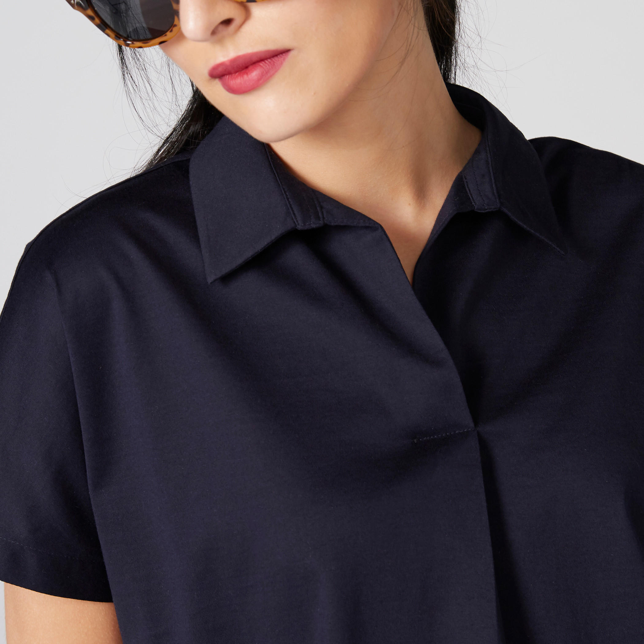 بلوزة بياقة عادية وأكمام قصيرة-women-clothing-shirtsandblouses-blouses-image-4