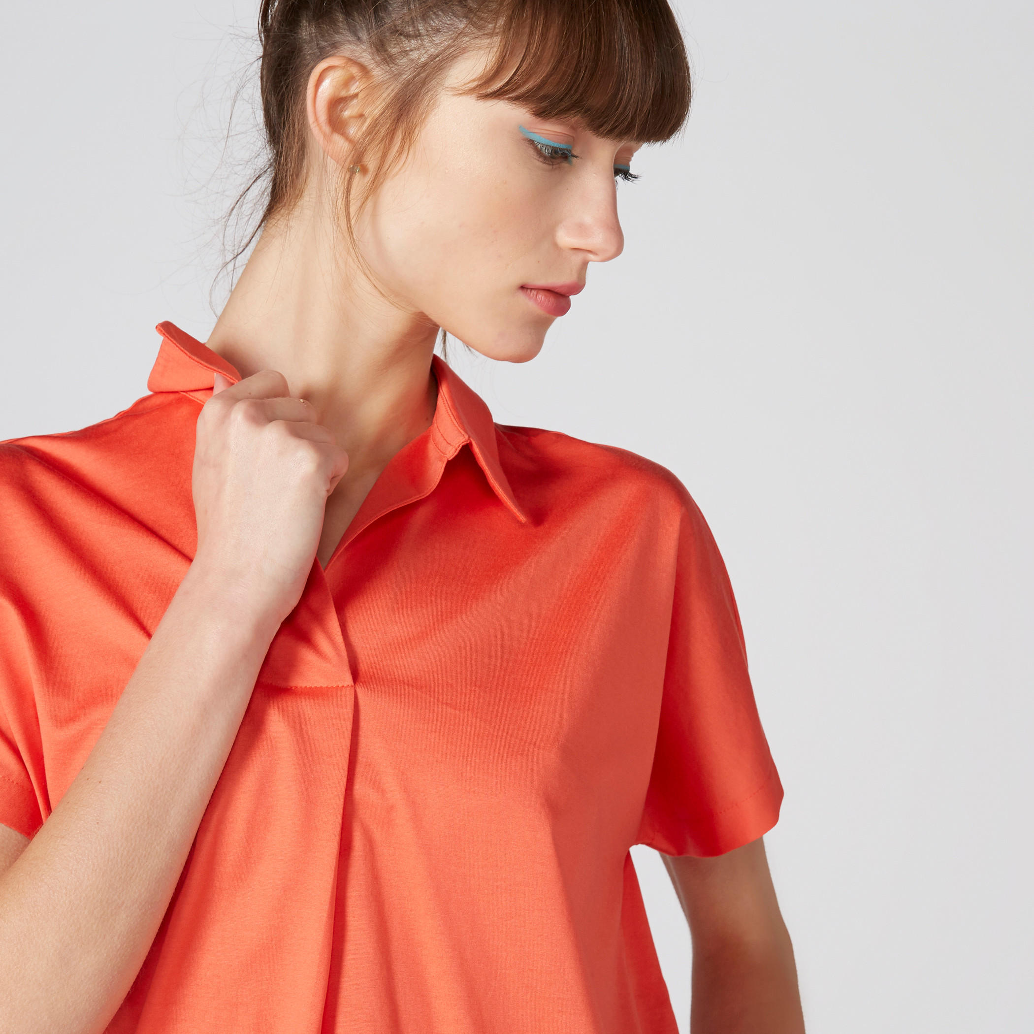 بلوزة بياقة عادية وأكمام قصيرة-women-clothing-shirtsandblouses-blouses-image-12