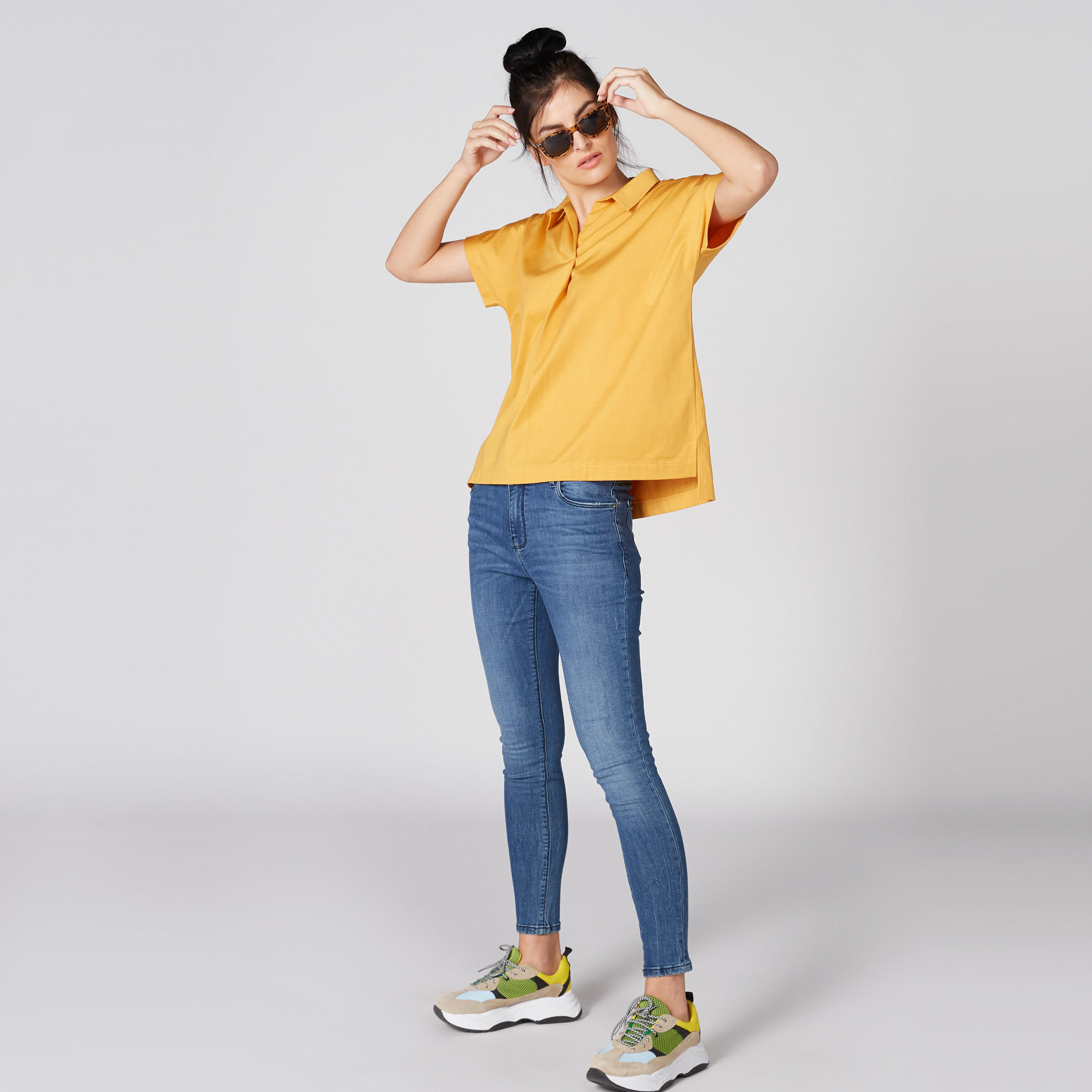 بلوزة بياقة عادية وأكمام قصيرة-women-clothing-shirtsandblouses-blouses-image-7