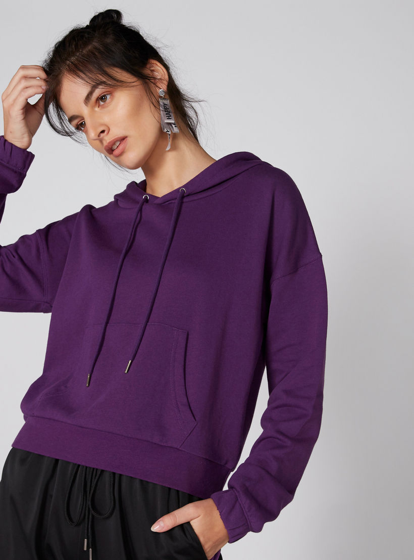 سويت شيرت بأكمام طويلة وجيوب وقبعة-women-winterwear-hoodiesandsweatshirts-hoodies-image-3