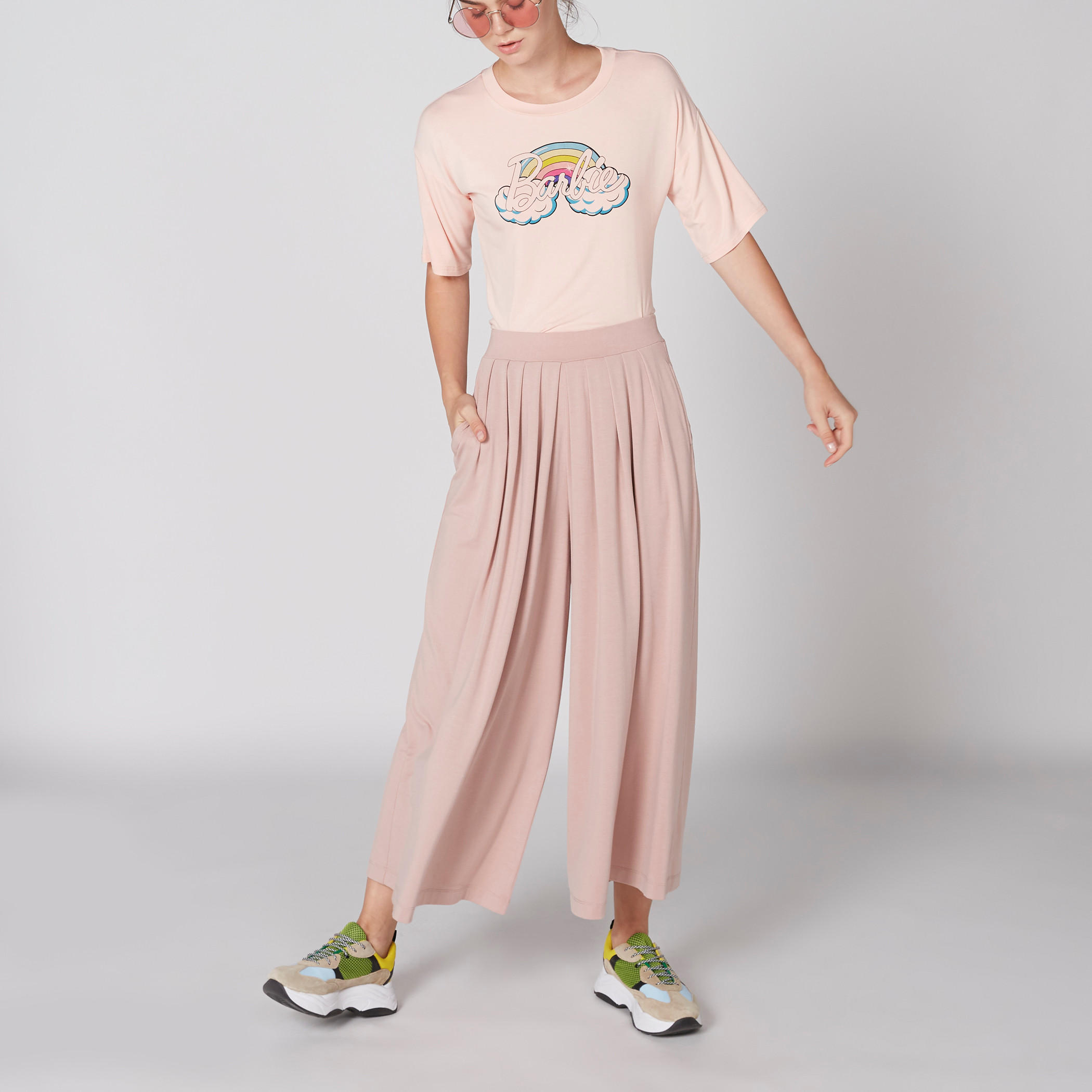 بنطال بالازو كشكش بخصر مطّاطي وجيوب-women-clothing-bottoms-trousers-image-3