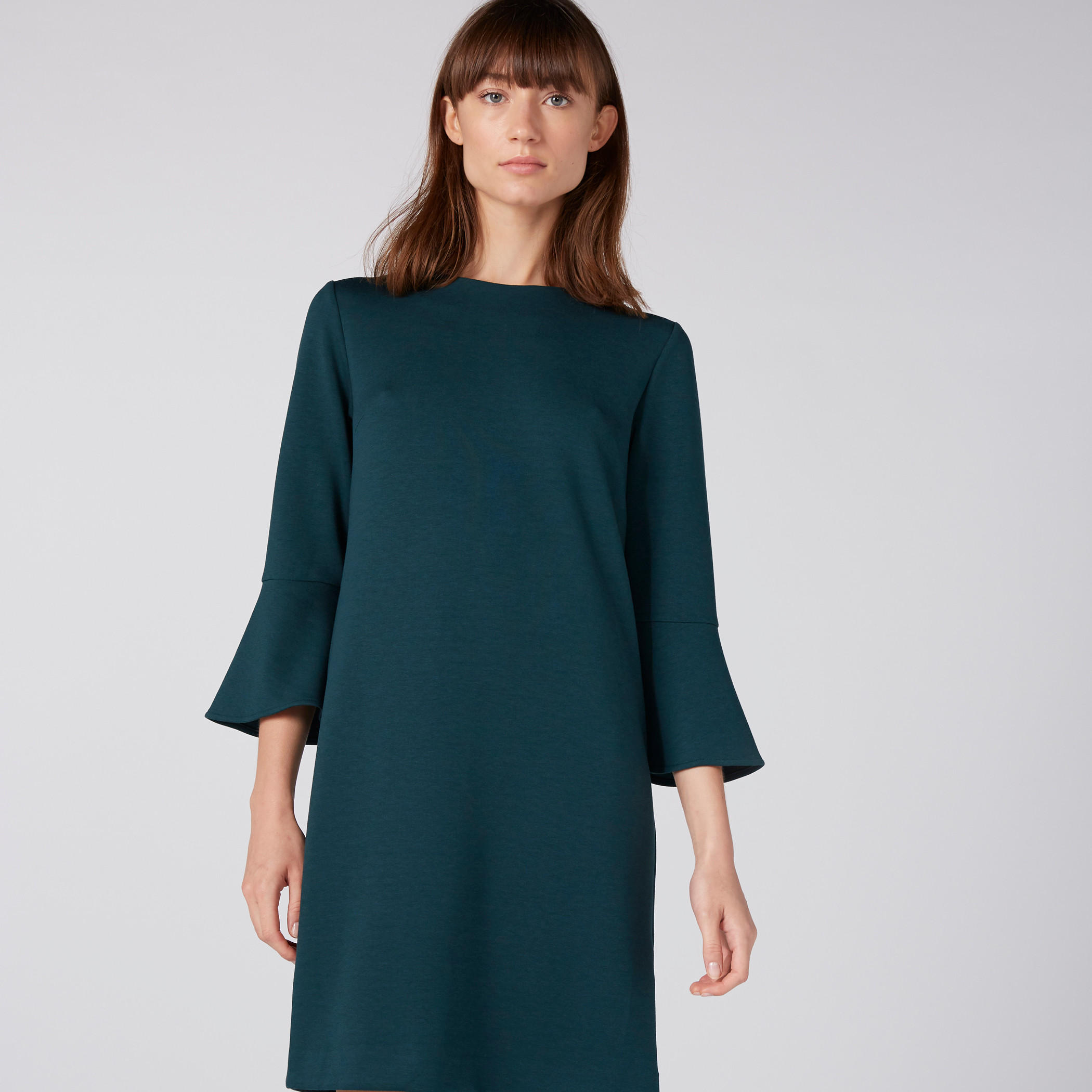 Flared Sleeves Mini Shift Dress-women-clothing-dresses-image-2