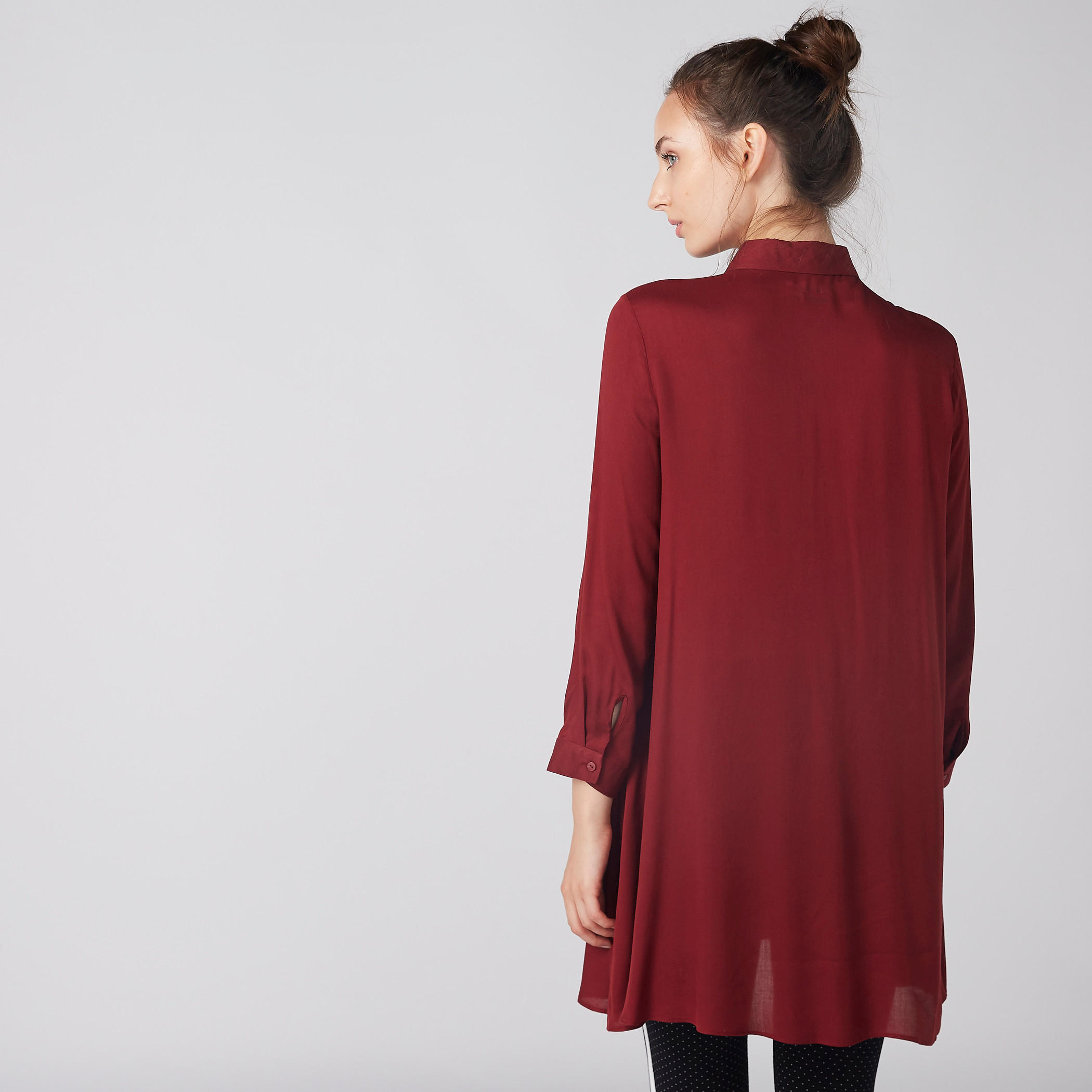قميص طويل بأكمام 3/4 وأزرار-women-clothing-shirtsandblouses-shirts-image-2