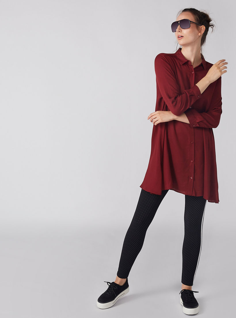 قميص طويل بأكمام 3/4 وأزرار-women-clothing-shirtsandblouses-shirts-image-1
