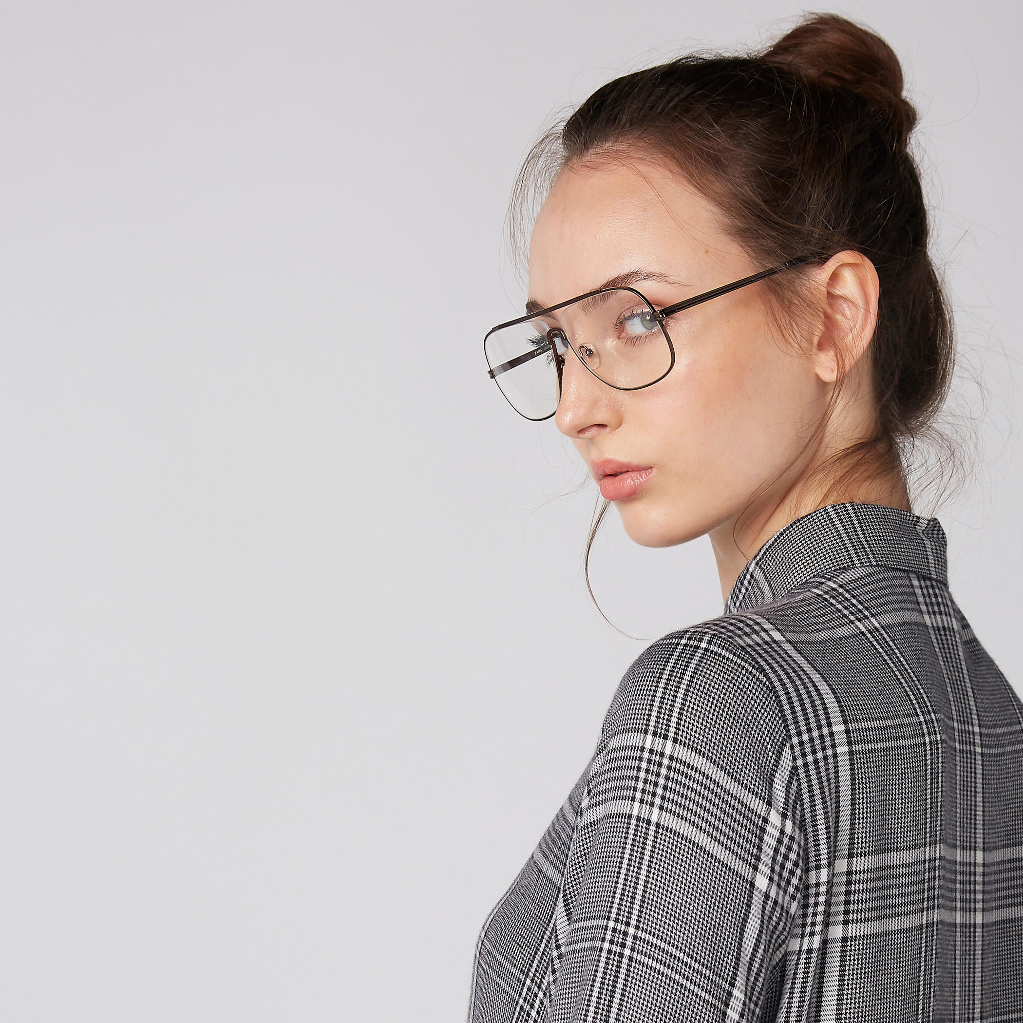 قميص كاروهات طويل بأكمام طويلة ووصلة أزرار كاملة-women-clothing-shirtsandblouses-shirts-image-3
