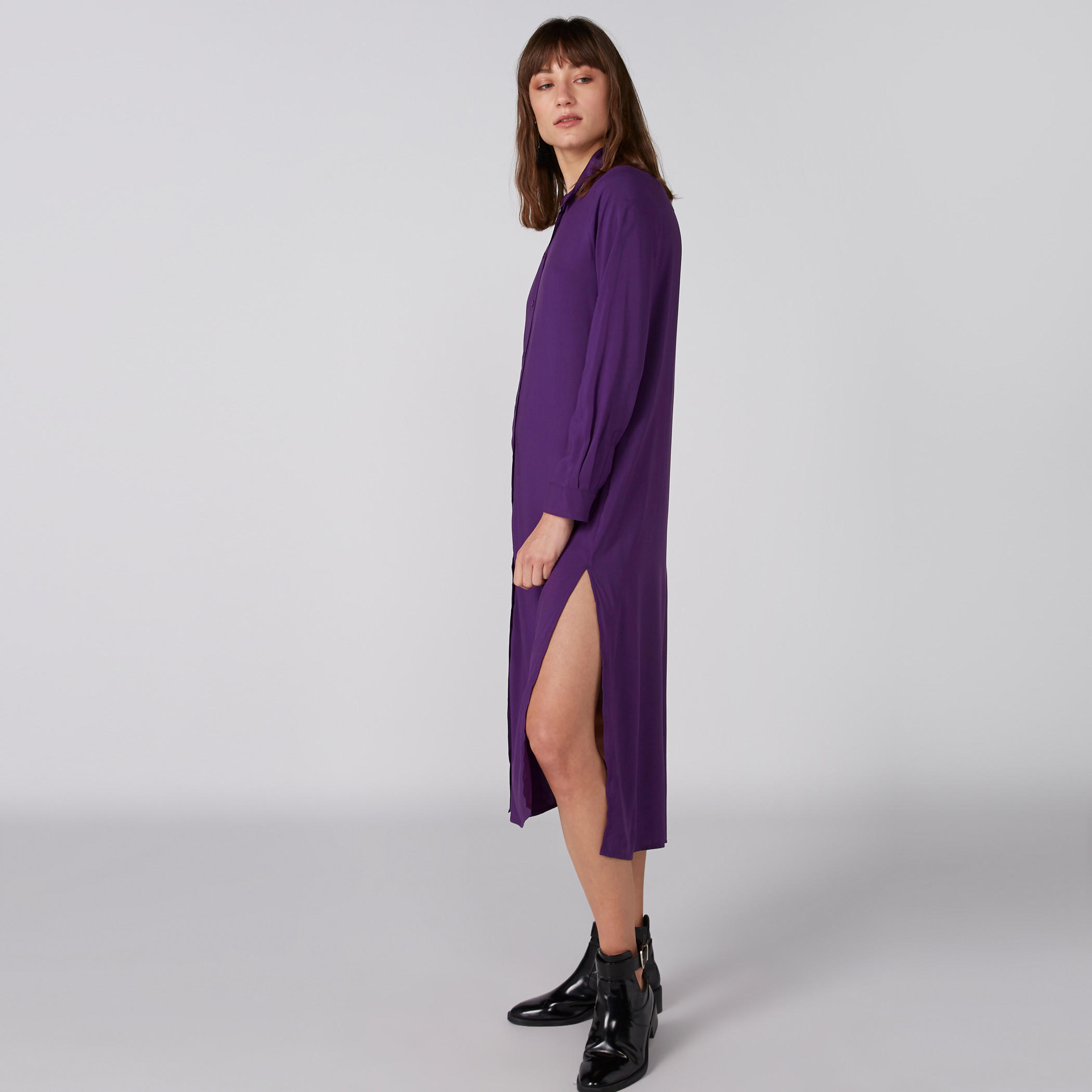 فستان قميص بأكمام طويلة وأزرار-women-clothing-dresses-image-3