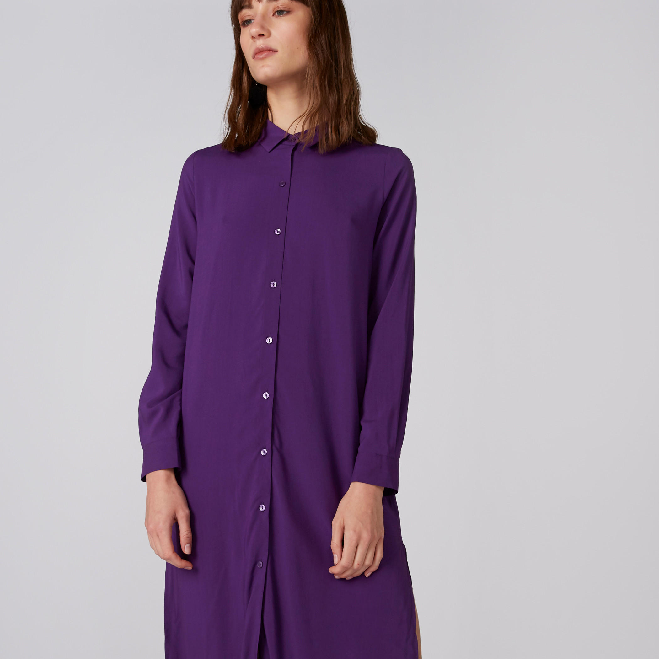 فستان قميص بأكمام طويلة وأزرار-women-clothing-dresses-image-4