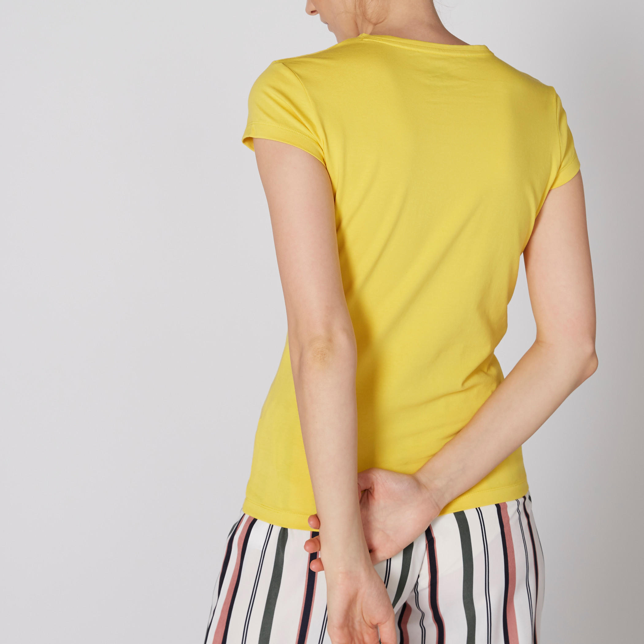 Crew Neck T-Shirt with Cap Sleeves-women-clothing-tshirts-image-5