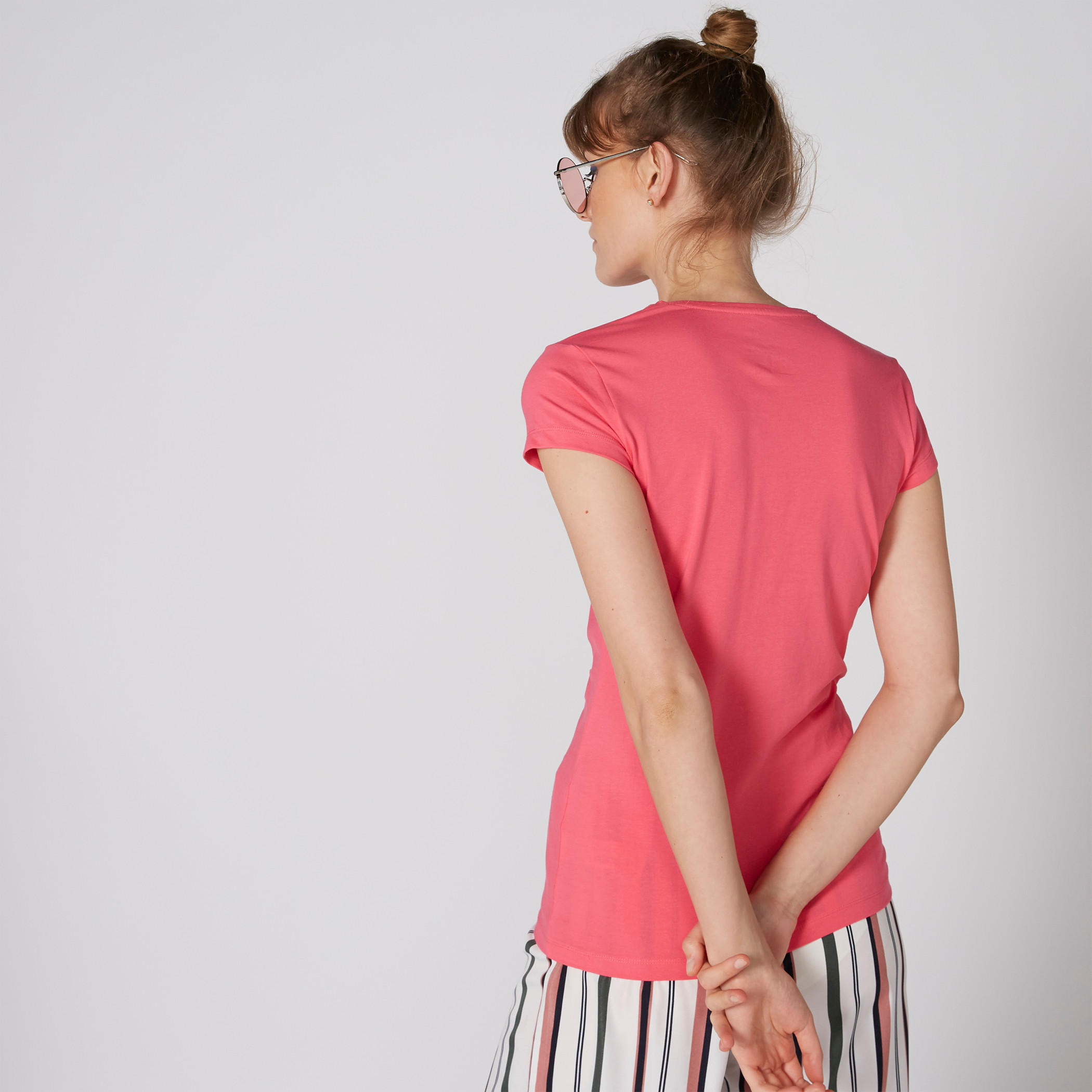 Crew Neck T-Shirt with Cap Sleeves-women-clothing-tshirts-image-11