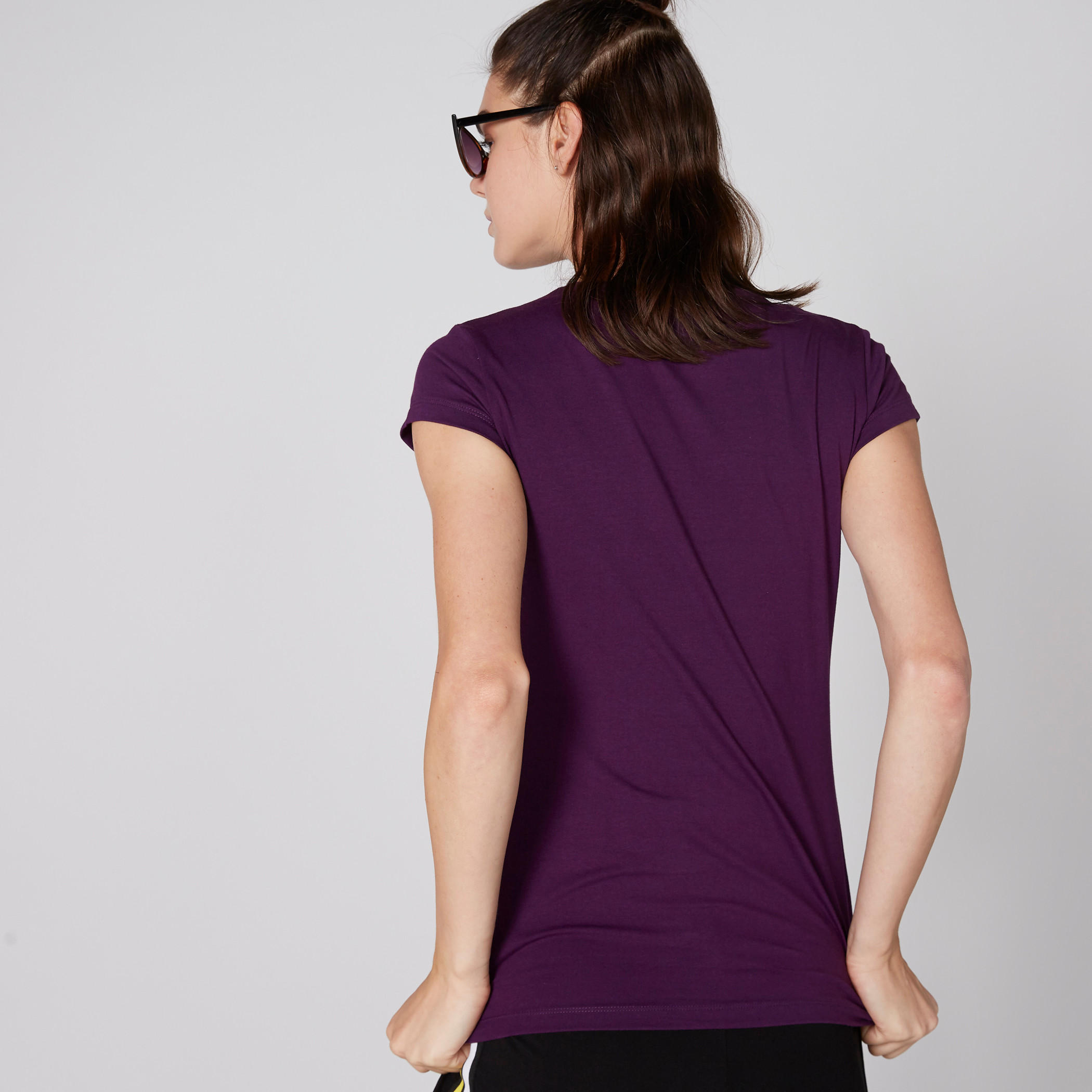 Crew Neck T-Shirt with Cap Sleeves-women-clothing-tshirts-image-8