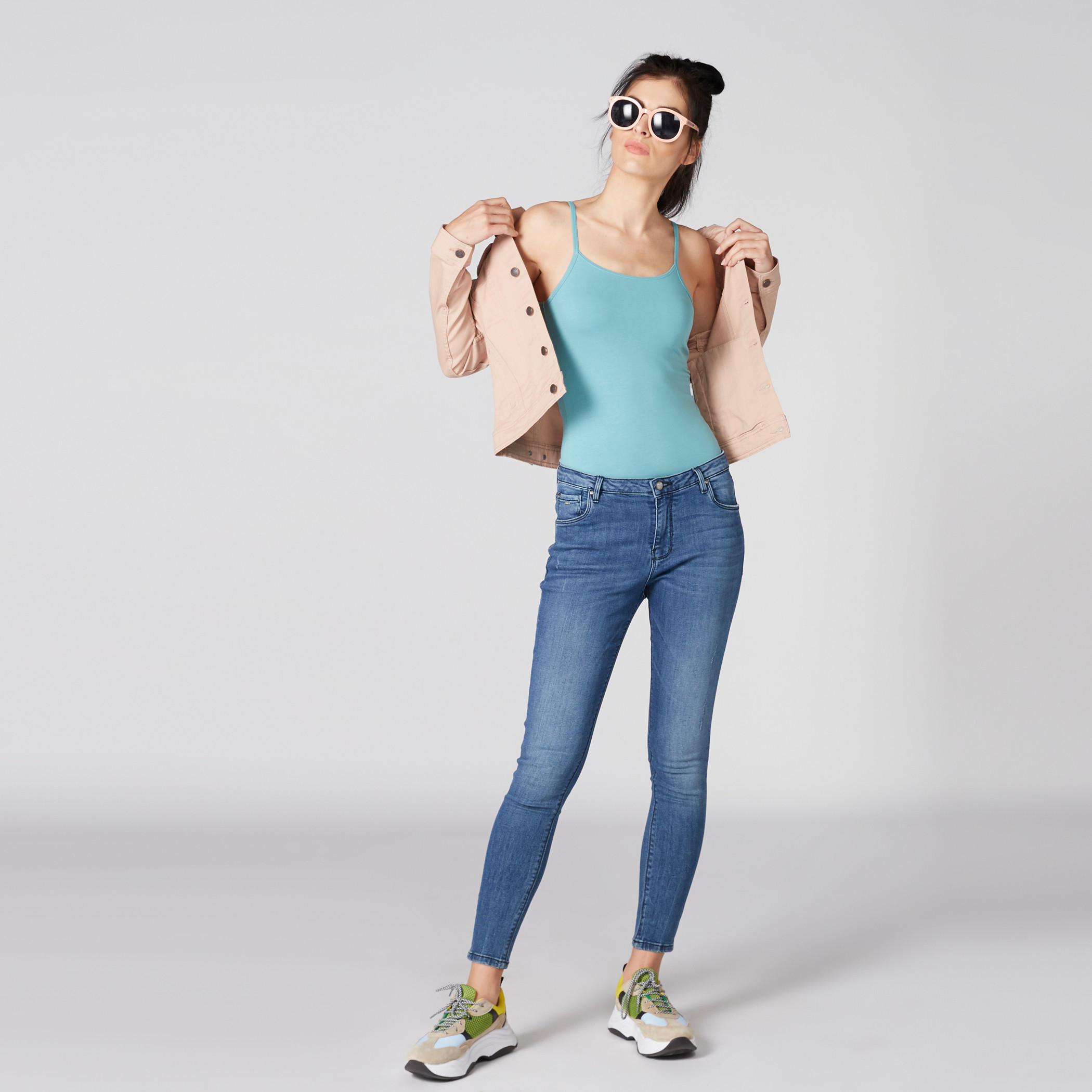 Scoop Neck Top with Spaghetti Straps-women-clothing-tshirts-image-1