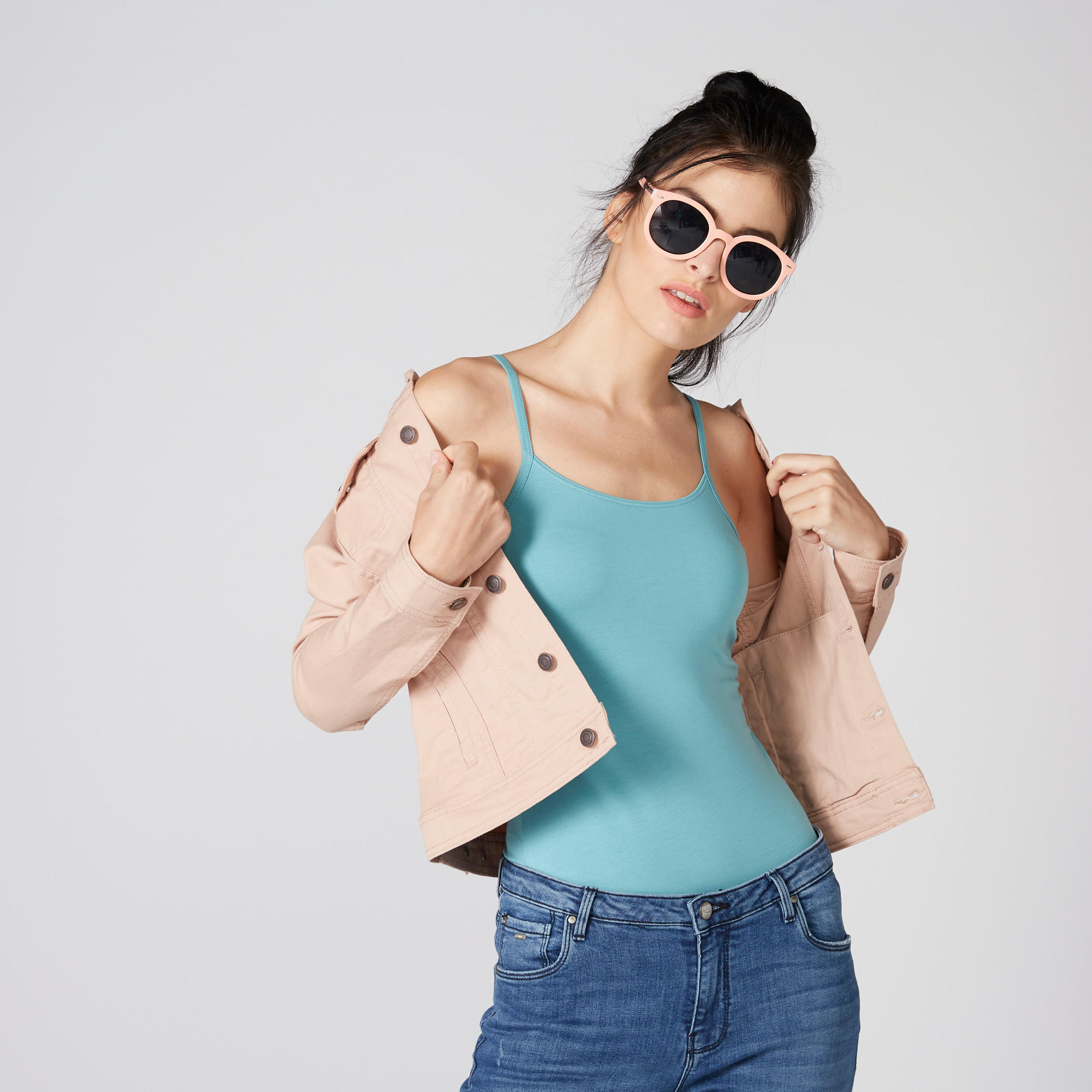 Scoop Neck Top with Spaghetti Straps-women-clothing-tshirts-image-3