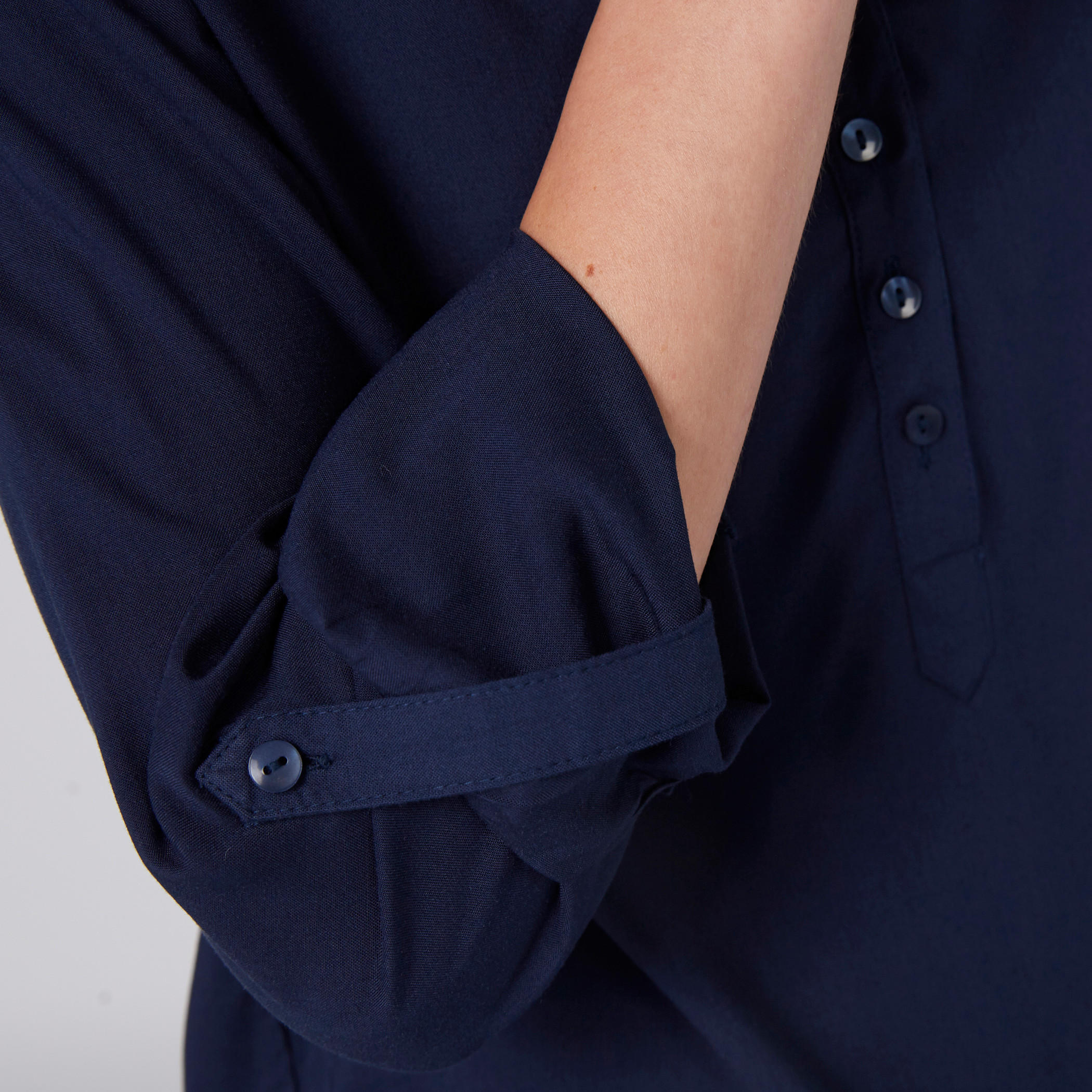 بلوزة قصيرة بأكمام طويلة وياقة ماندارين-women-clothing-shirtsandblouses-blouses-image-3
