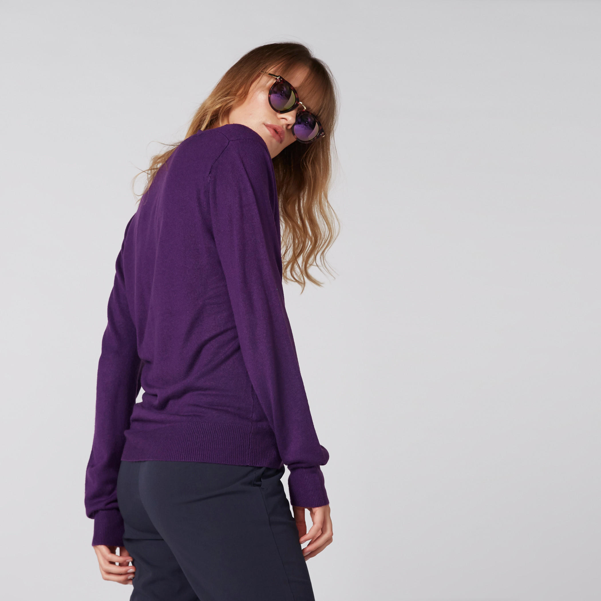 كارديجن بياقة V وأكمام طويلة-women-clothing-cardigansandjumpers-jumpers-image-2