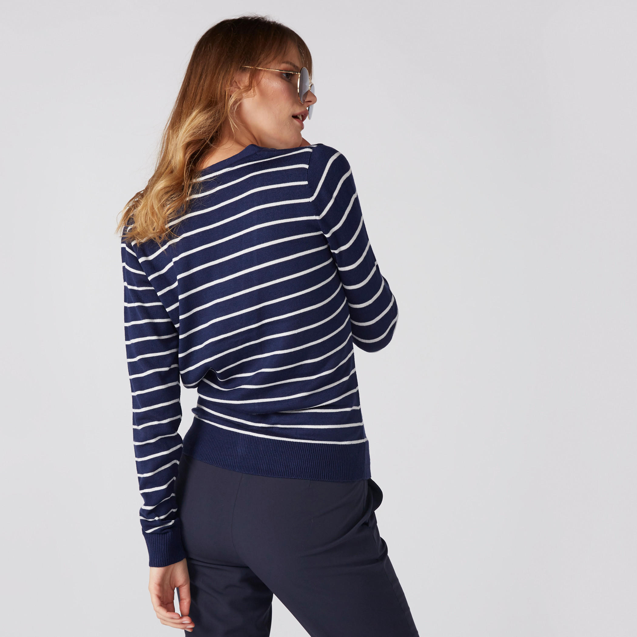 سترة كارديجن مقلمة بأكمام طويلة وحواف مضلّعة-women-clothing-cardigansandjumpers-jumpers-image-4