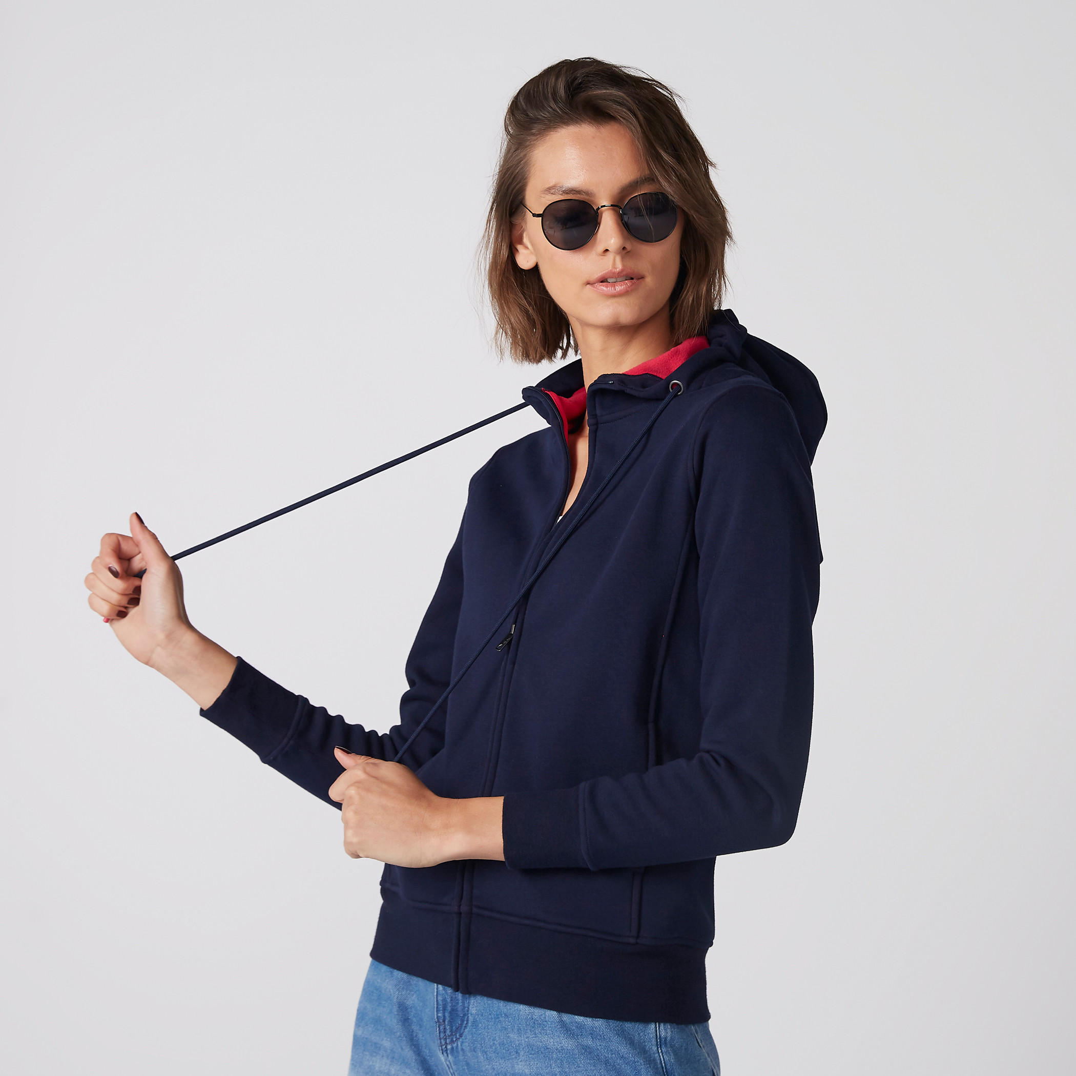 جاكيت بأكمام طويلة وسحّاب إغلاق وقبّعة-women-winterwear-coatsandjackets-jackets-image-1