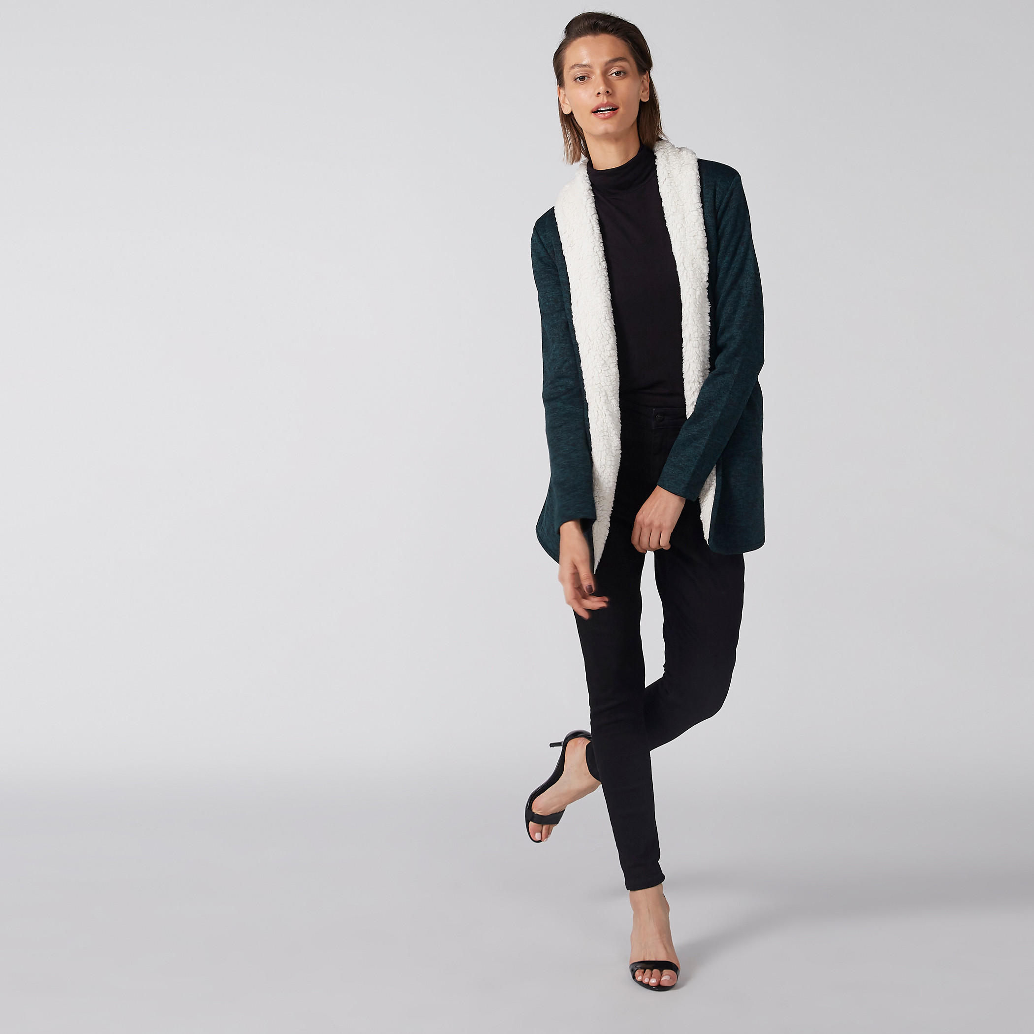 Textured Cardigan with Long Sleeves and Pocket Detail-women-winterwear-cardigansandjumpers-cardigans-image-10