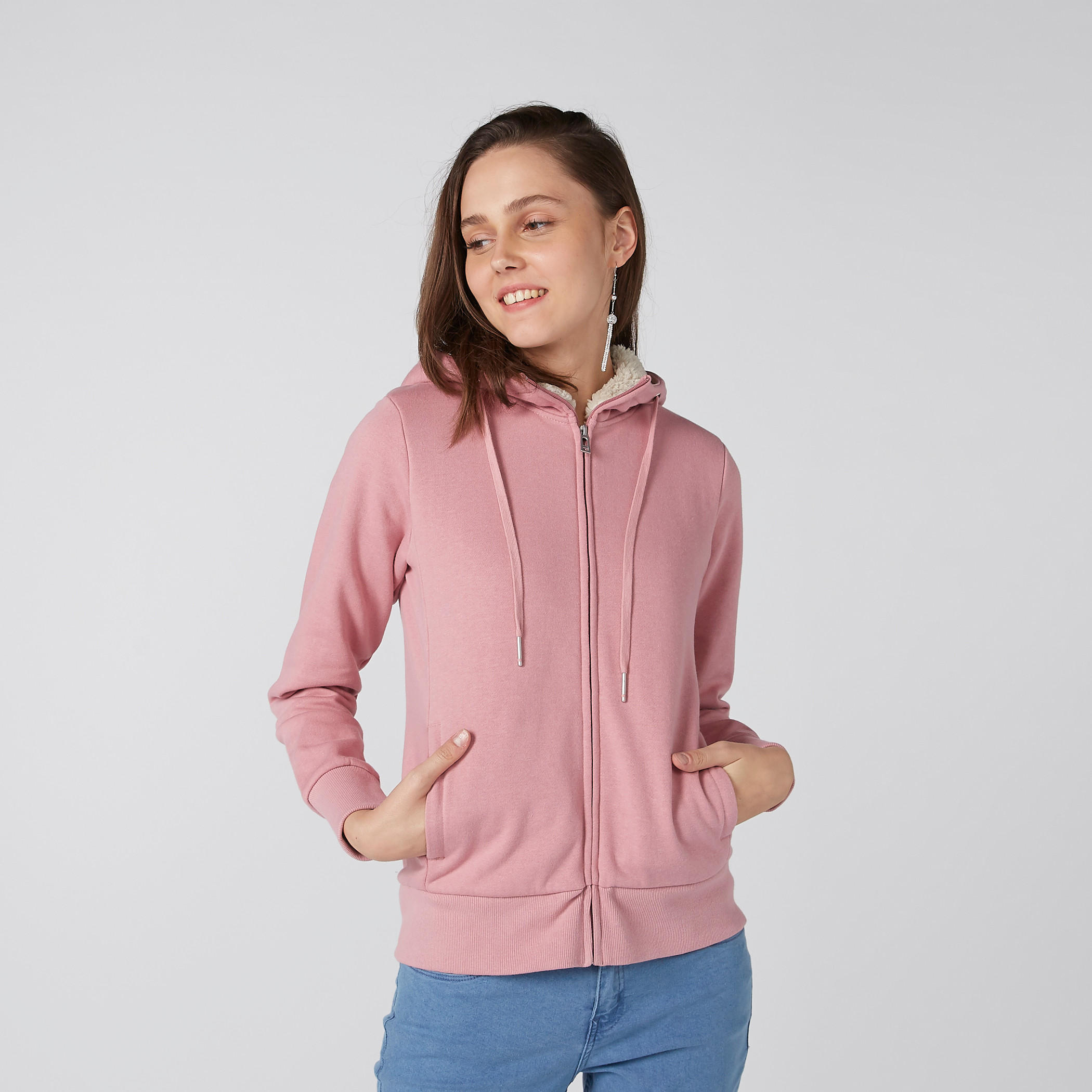 Long Sleeves Jacket with Zip Closure and Hood-women-winterwear-coatsandjackets-jackets-image-1