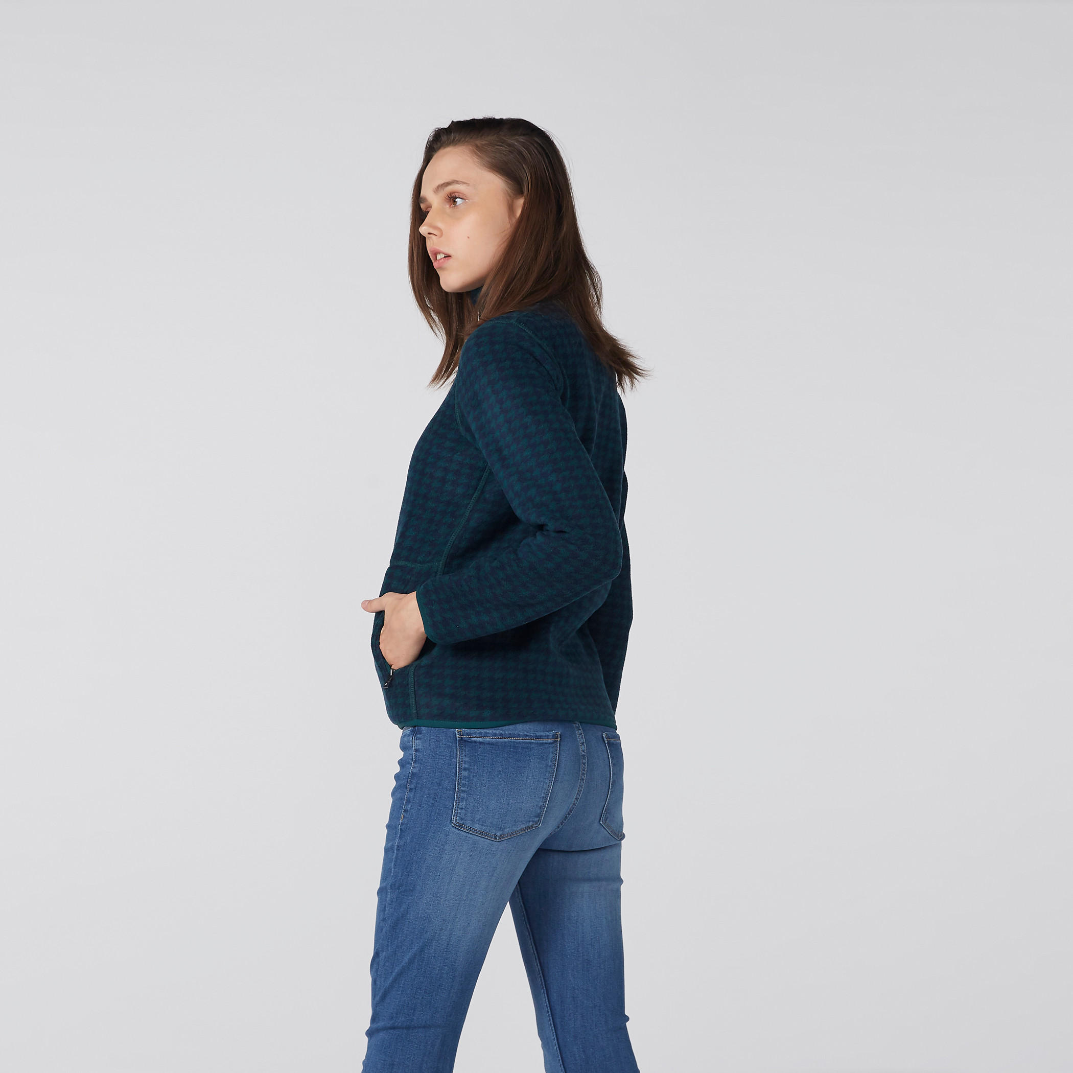 جاكيت كاروهات بأكمام طويلة وسحّاب إغلاق-women-winterwear-coatsandjackets-jackets-image-3