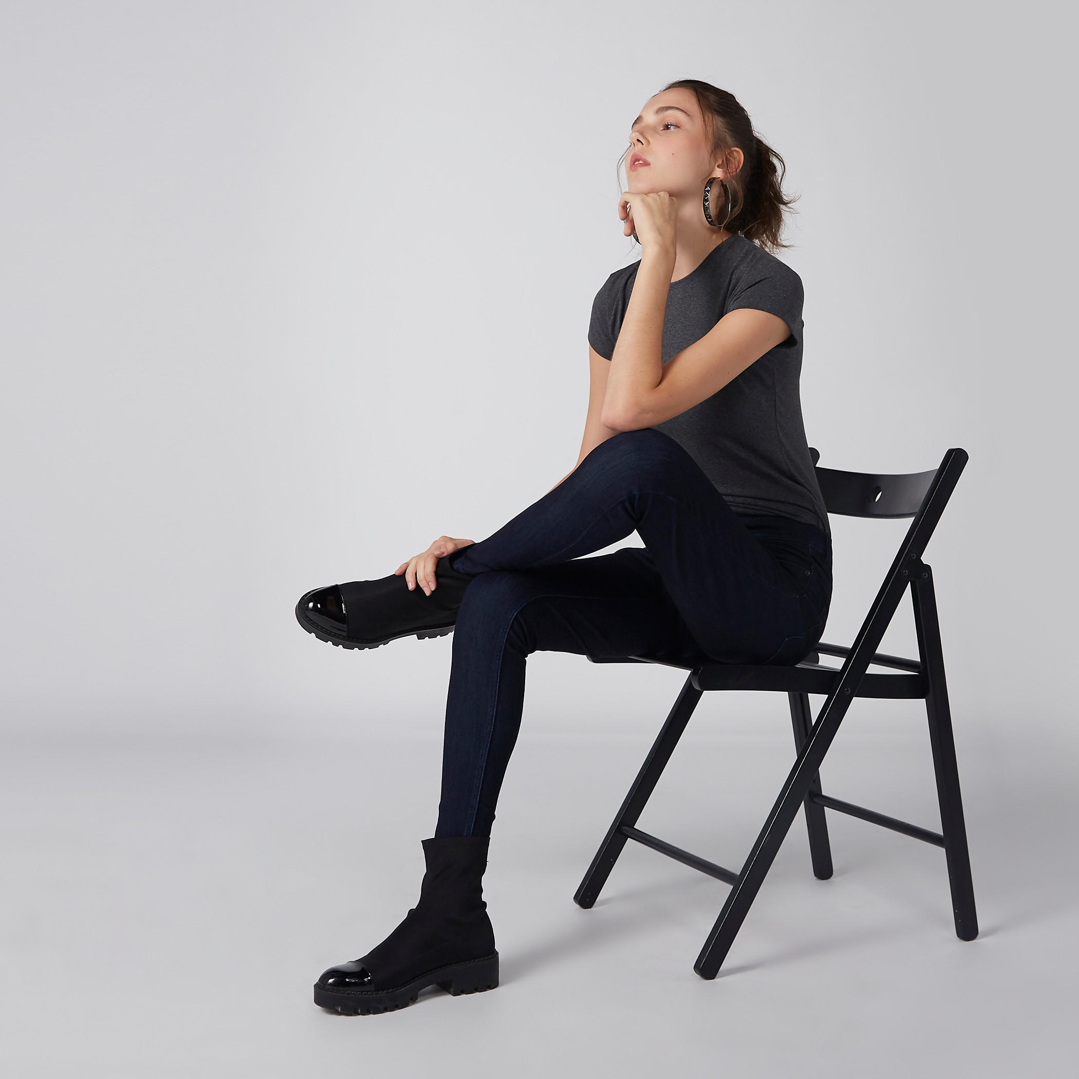 Round Neck T-Shirt with Cap Sleeves-women-clothing-tshirts-image-2