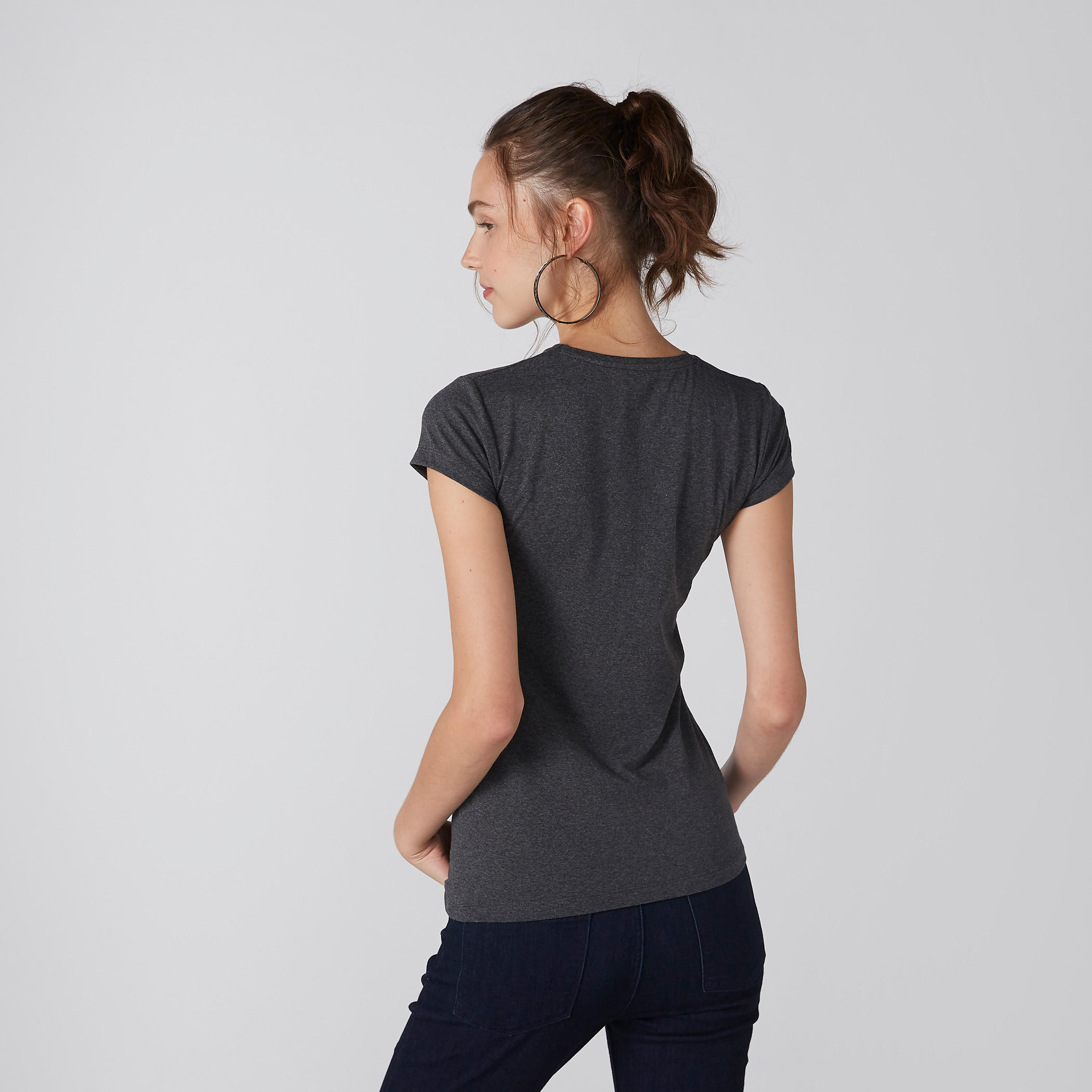 Round Neck T-Shirt with Cap Sleeves-women-clothing-tshirts-image-4