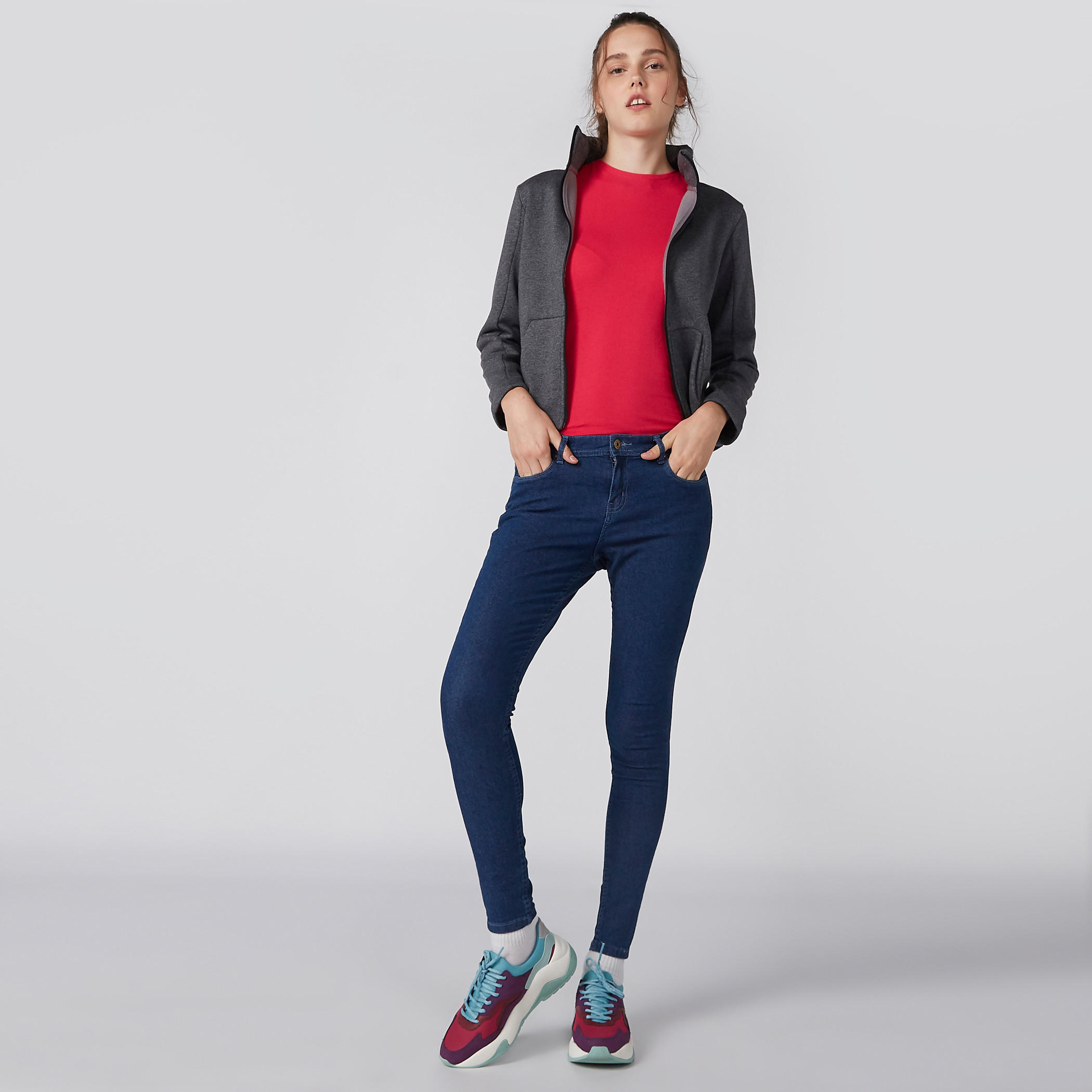 تيشيرت بياقة دائرية وأكمام طويلة-women-clothing-tshirts-image-3