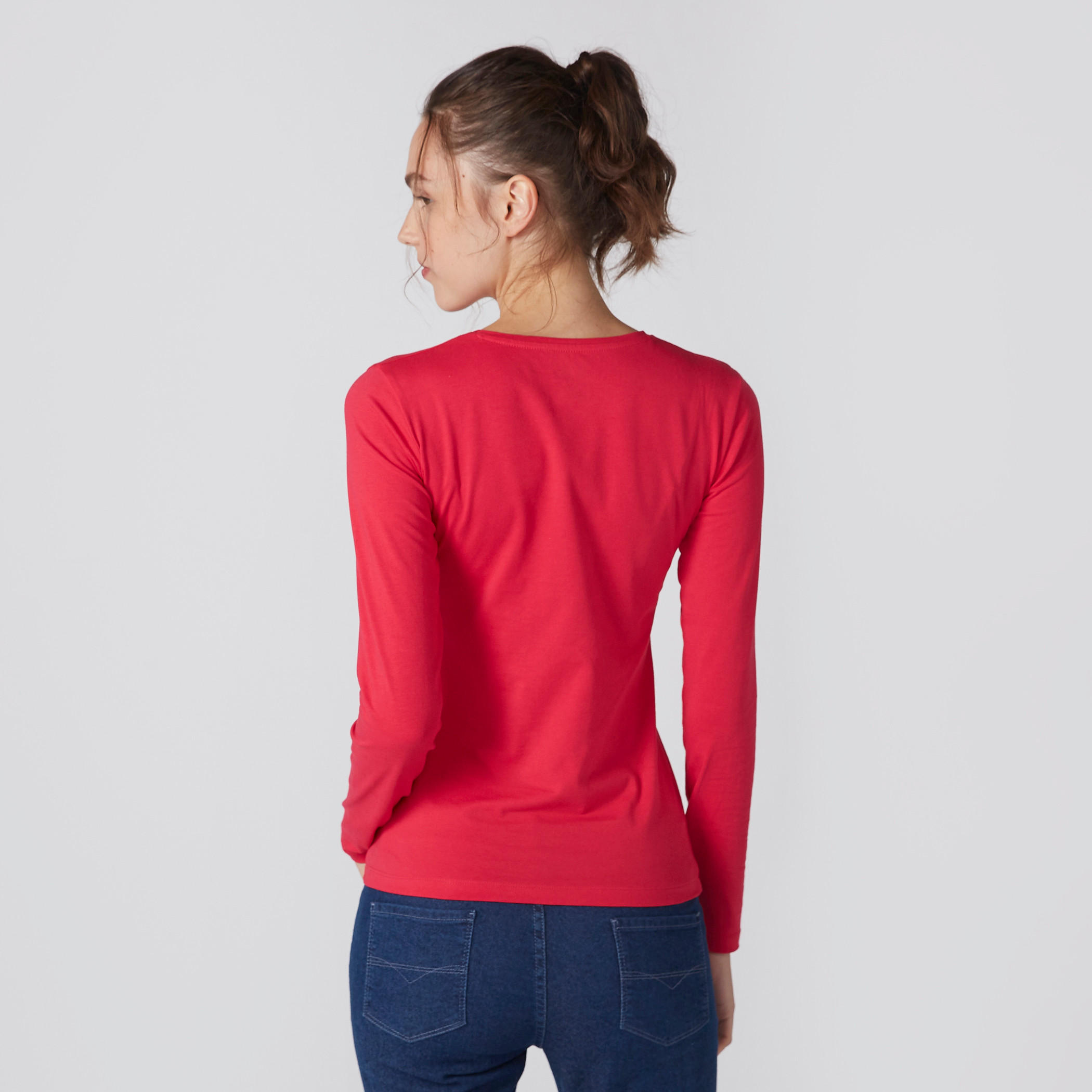 تيشيرت بياقة دائرية وأكمام طويلة-women-clothing-tshirts-image-2