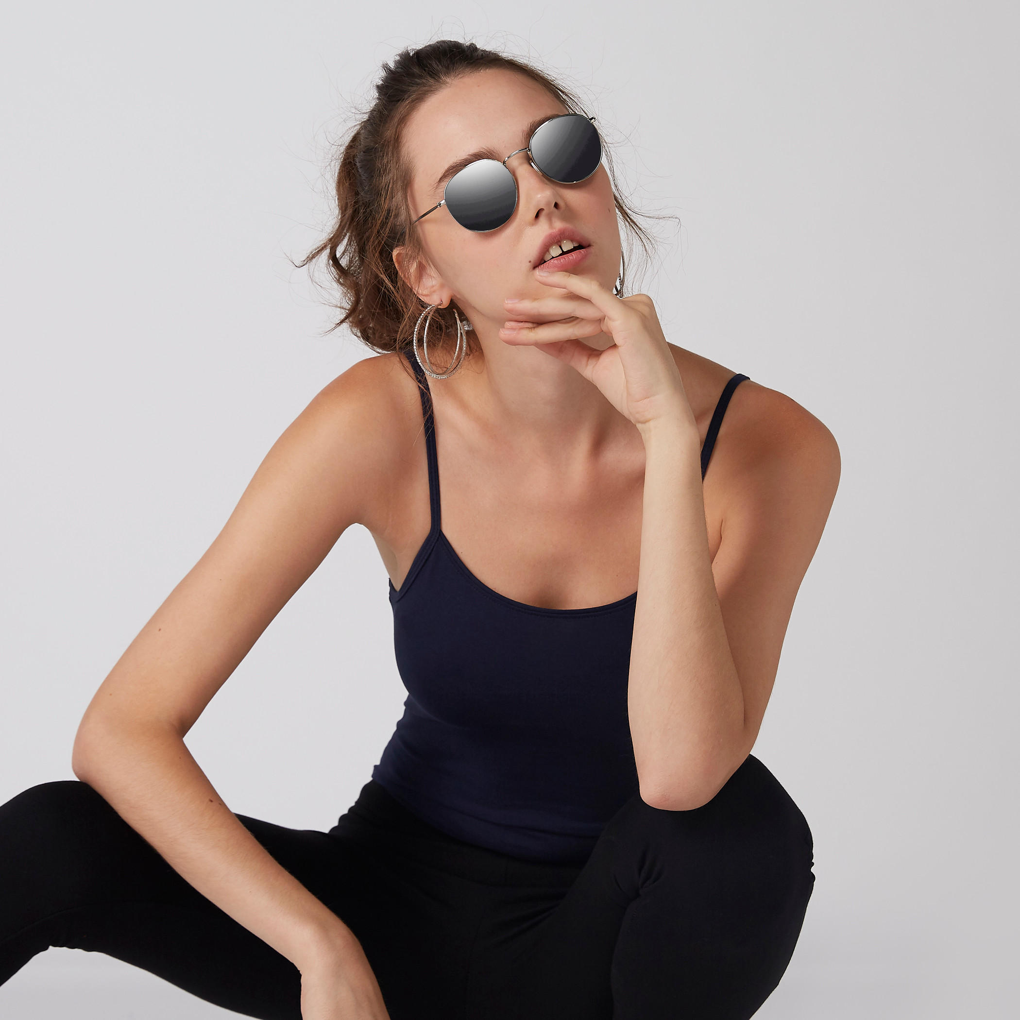 كامي بحمّالات رفيعة وياقة عميقة-women-clothing-tshirts-image-4