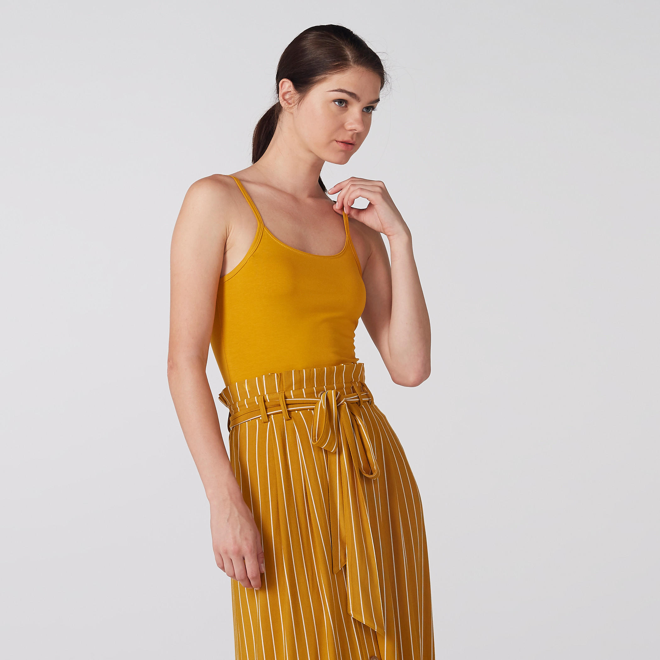Scoop Neck Camisole with Spaghetti Straps-women-clothing-tshirts-image-1