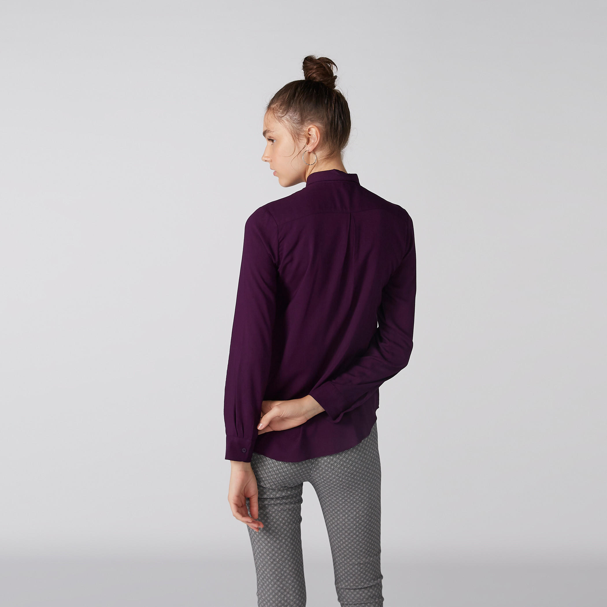 Long Sleeves Shirt with Collar and Complete Placket-women-clothing-shirtsandblouses-shirts-image-3