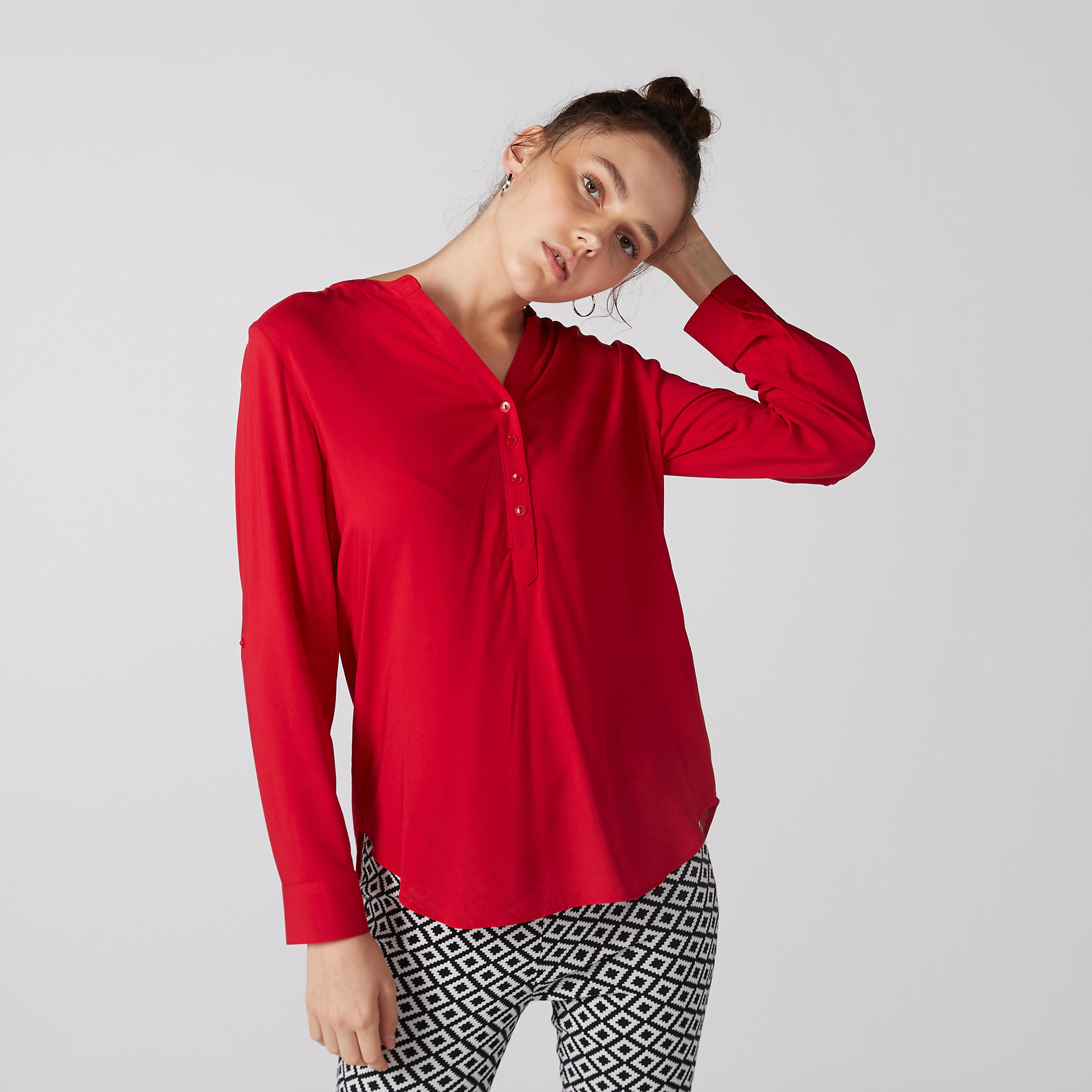 بلوزة بأكمام طويلة وزر إغلاق-women-clothing-shirtsandblouses-blouses-image-6